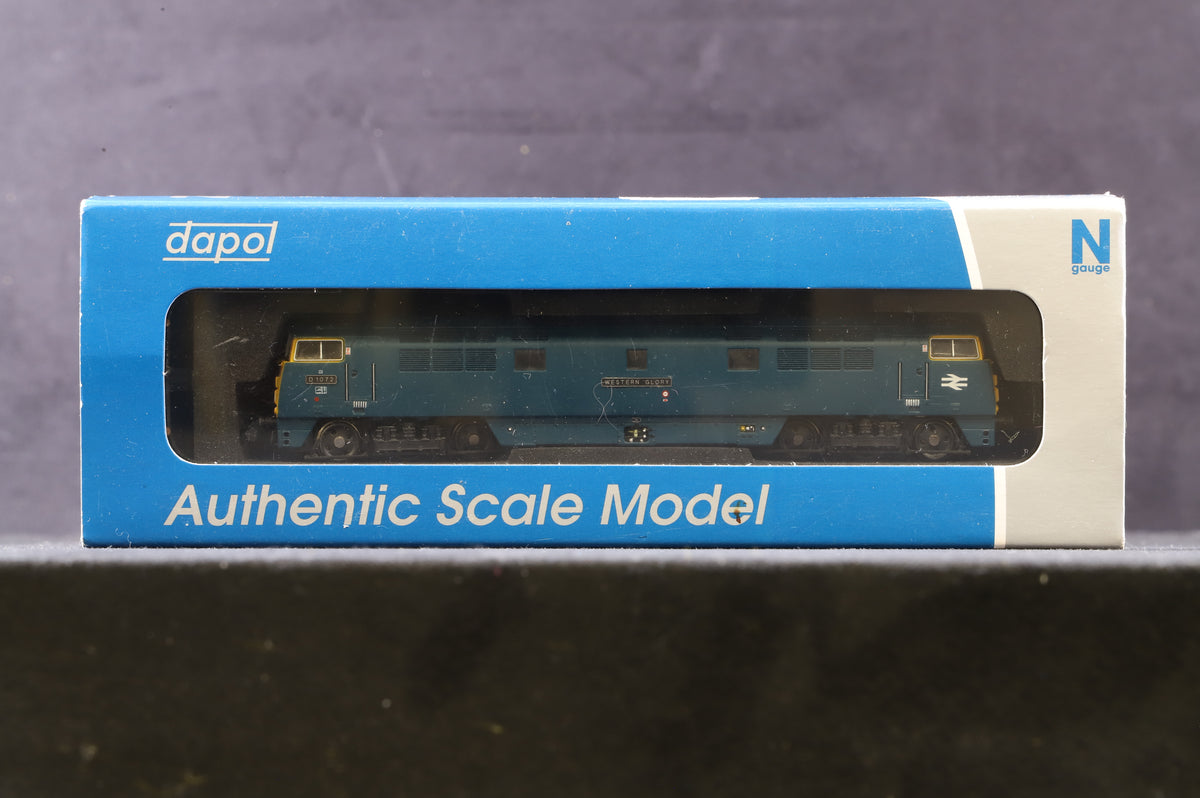 Dapol N 2D-003-005 Class 52 BR Blue &#39;D1072&#39; Western Glory Full Yellow Ends, DCC Fitted