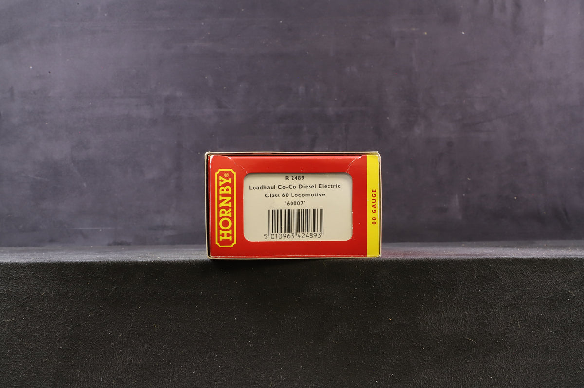 Hornby OO R2489 Class 60 &#39;60007&#39; Co-Co Diesel Electric Loadhaul/ EWS Weathered, DCC Sound