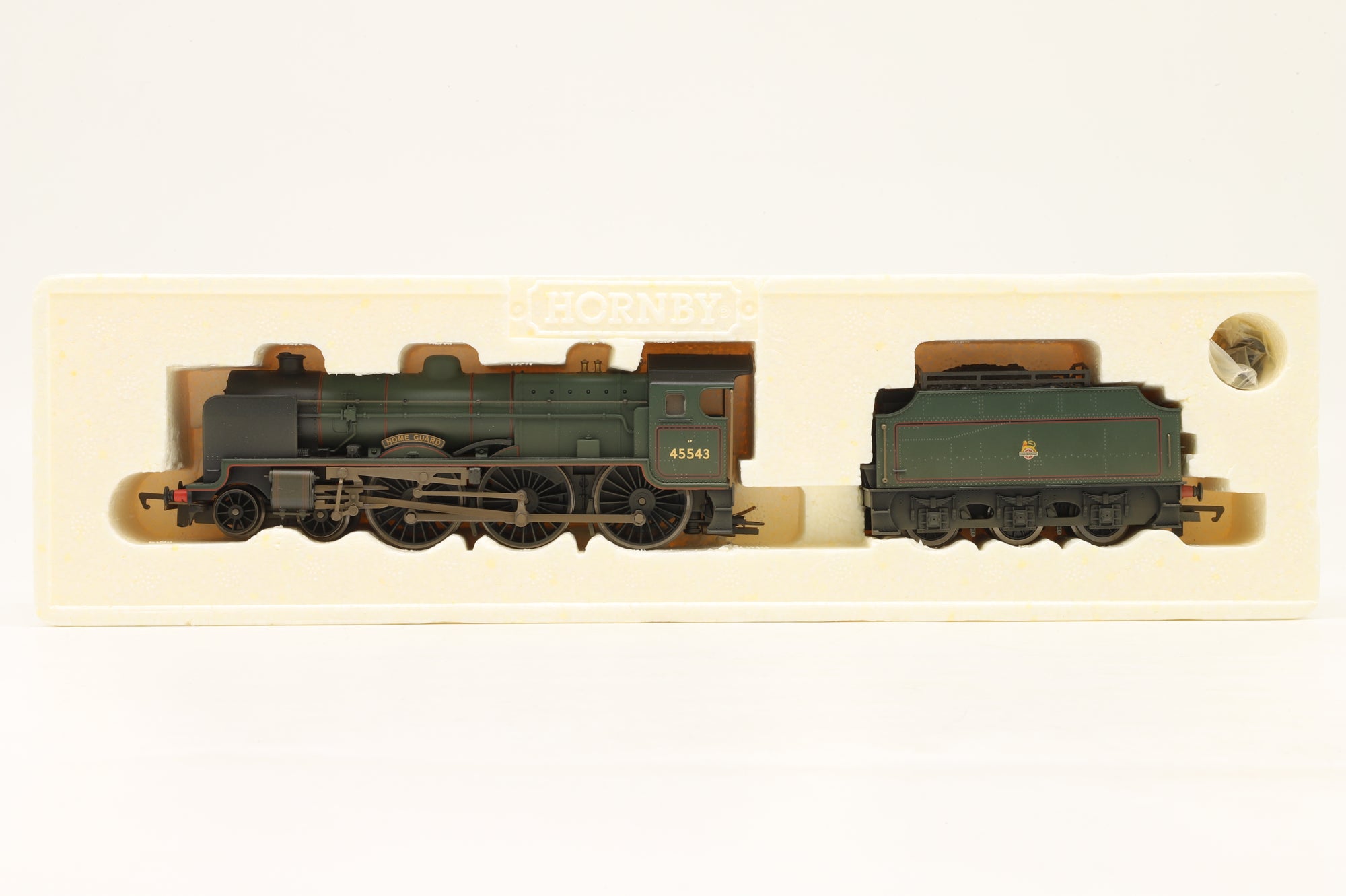 Hornby OO R2456 Patriot Class 5XP 45543 'Home Guard' in Lined BR Green E/C – Weathered