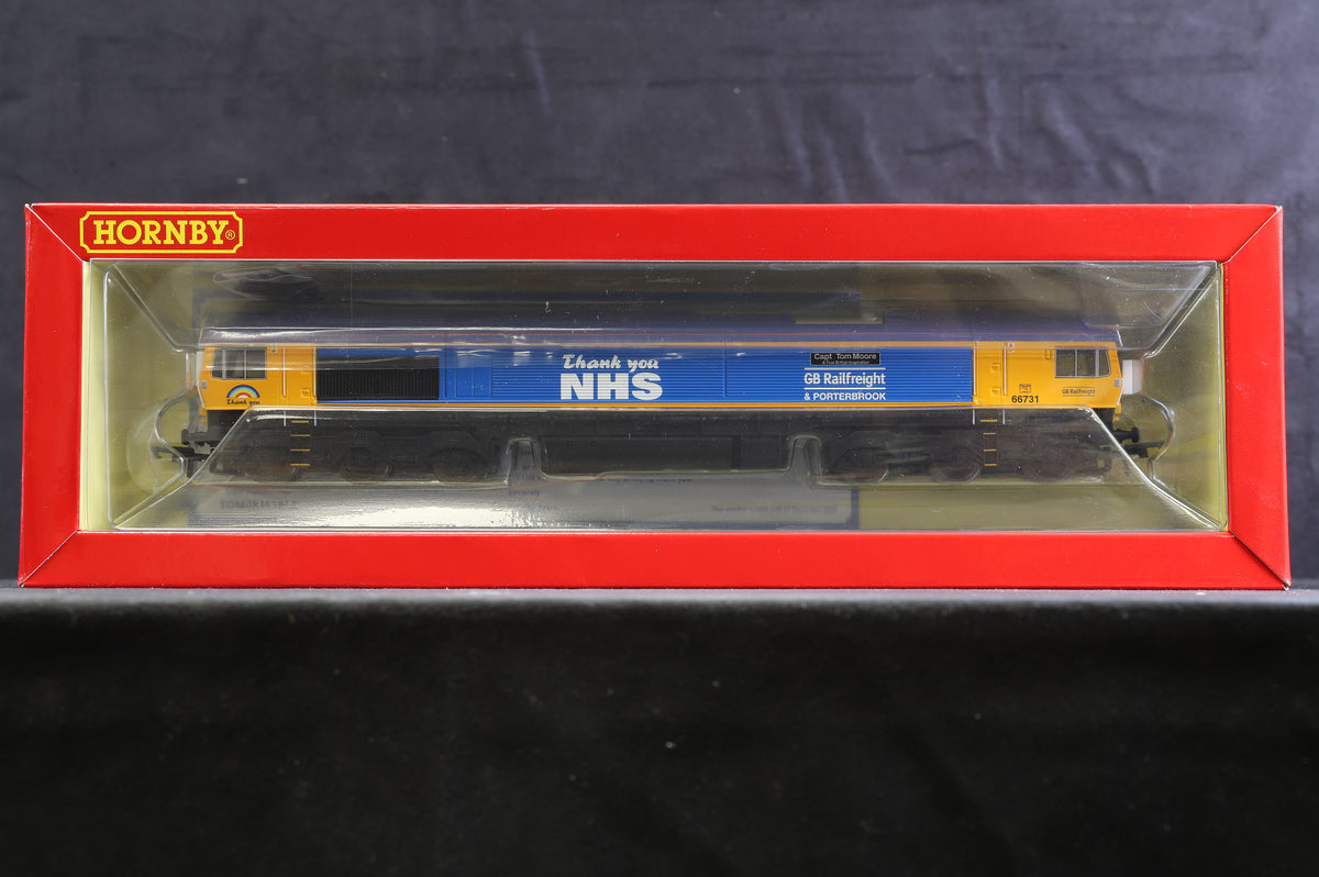 Hornby OO R30069 Class 66 &#39;66731&#39; &#39;Capt. Tom Moore - A True British Inspiration&#39; GBRf Ltd Ed