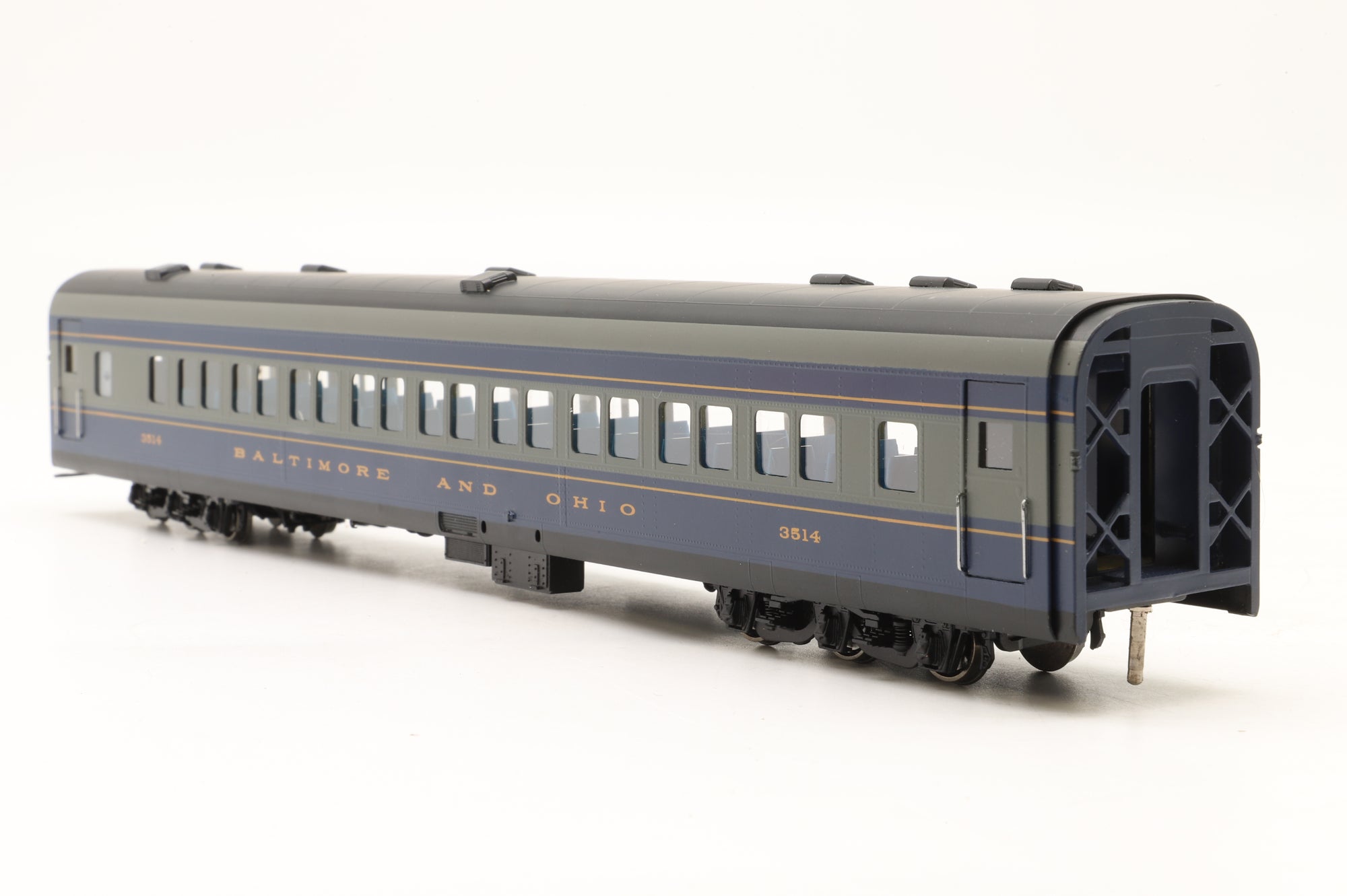 MTS Imports HO Brass Baltimore & Ohio Passenger Car Set 'The Royal Blue' Factory Painted