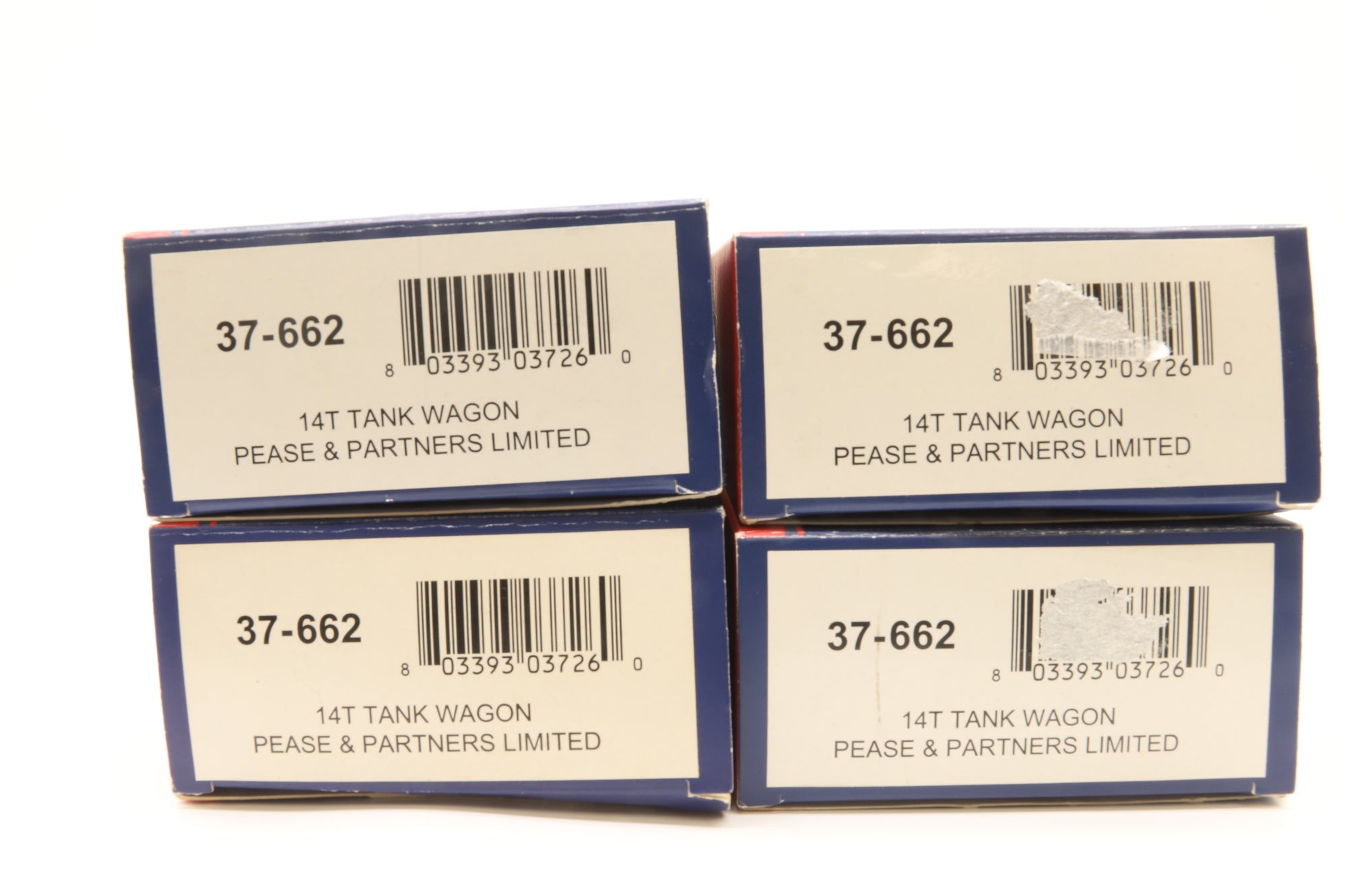 Bachmann OO Rake of 4 14T Tanks Wagons Pease & Partners Limited Inc. 37-662