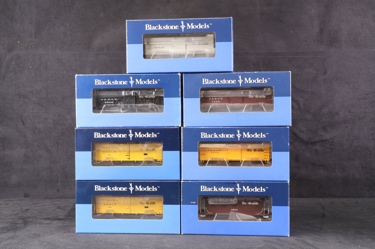 Blackstone Models HOn3 Rake of 7 D&amp;RGW Wagons