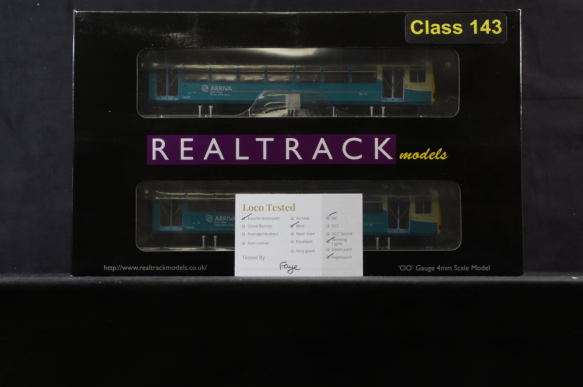 Realtrack Models OO RT143-212 Class 143 Arriva Trains Wales &#39;143610&#39;