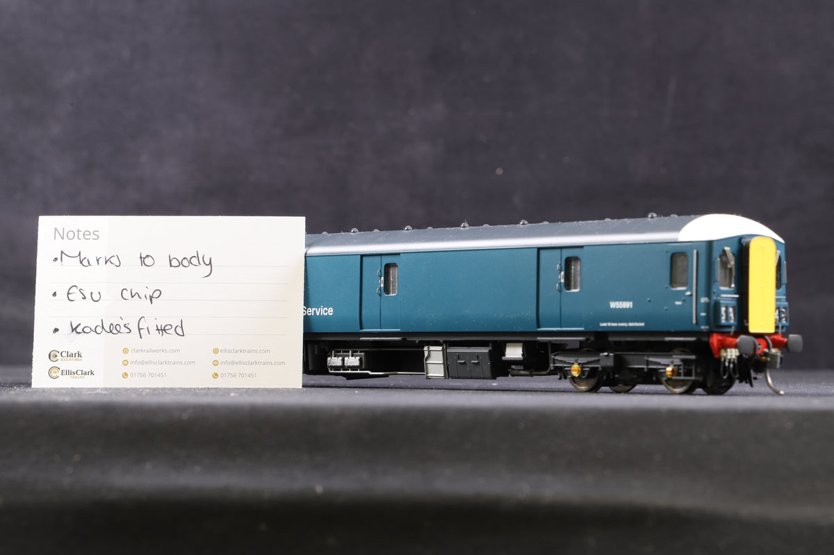 Heljan OO 8902 Class 128 DPU &#39;W55991&#39; Early Blue w/Yellow Gangways Doors Covers, DCC Fitted