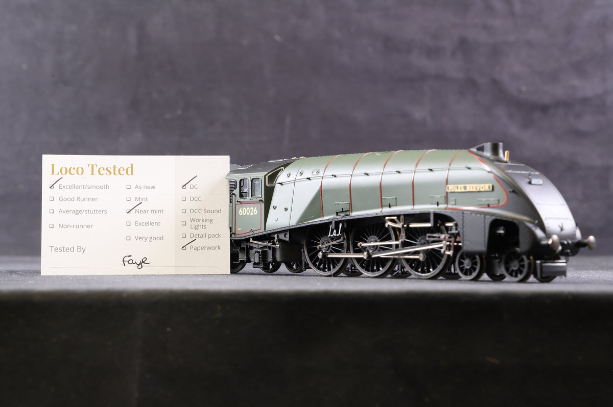 Hornby OO R3522 4-6-2 Class A4 &#39;60026&#39; &#39;Miles Beevor&#39; BR Green L/C