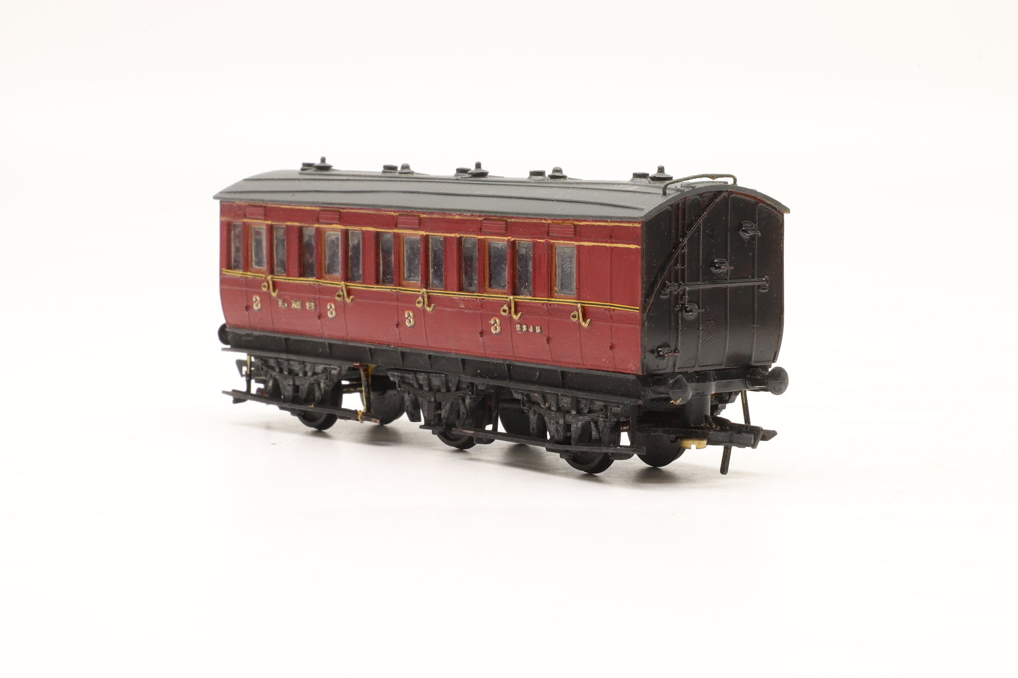 Slaters/ Hornby OO Rake Of 3 6 Wheel Midland Railway Clayton Arc Roof Coaches Kit Built