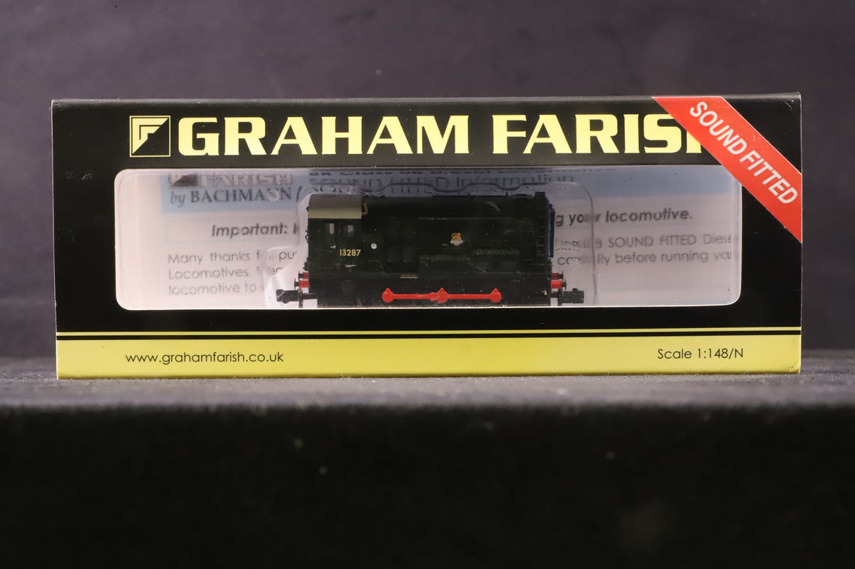 Graham Farish N 371-013SF Class 08 &#39;13287&#39; BR Green E/C DCC Sound