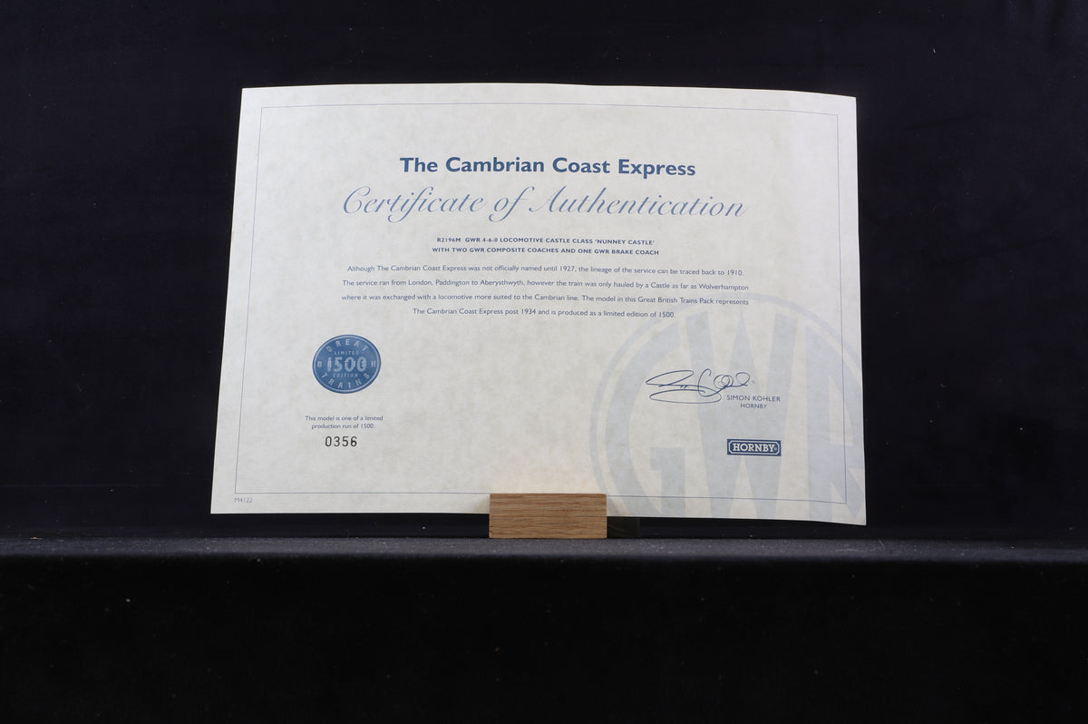 Hornby OO R2196M The Cambrian Coast Express Train Pack Ltd Ed 356/1500