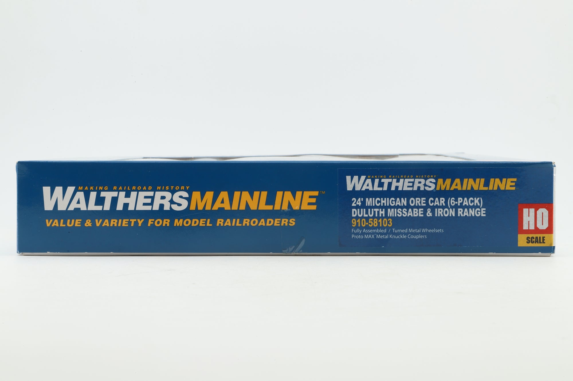 Walthers HO 6-Pack of 24' Michigan Ore Cars in DMIR Brown - Pro-Weathered/Renumbered