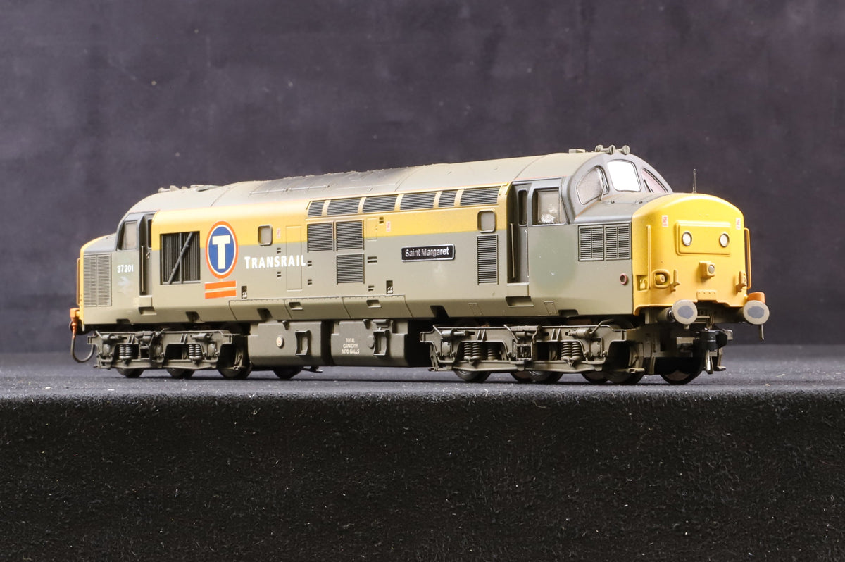Bachmann OO 32-785DS Class 37 &#39;37201&#39; &#39;Saint Margaret&#39; Trainsrail Renumbered Weathered, DCC Sound