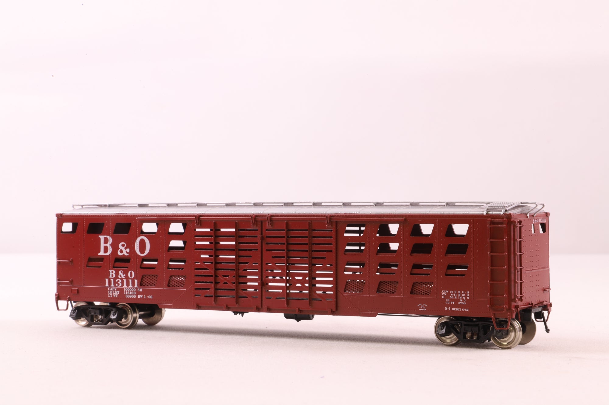 Key Imports HO Brass Stock Car B&O Class S-1 DeLuxe Cattle Brown '113110'