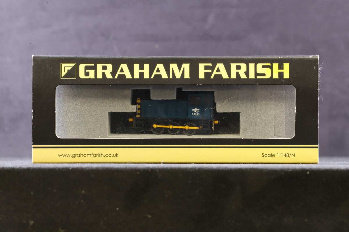 Graham Farish N 371-051C Class 04 Diesel Shunter &#39;D2295&#39; BR Blue w/Wasp Stripes