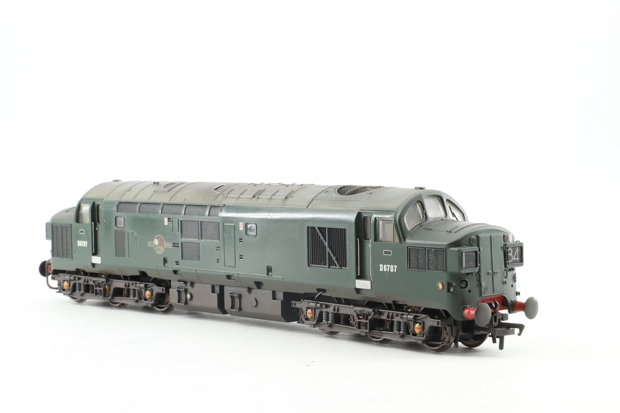 Bachmann OO 32-776 Class 37/0 BR Green Split Head 'D6707', DCC Fitted, Weathered