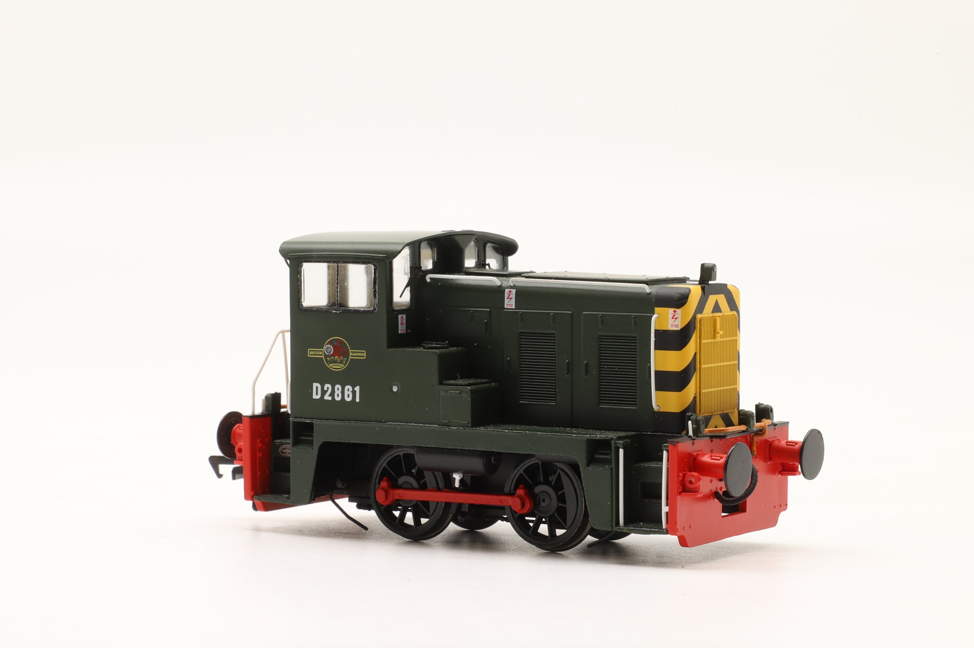 Heljan OO 2840 Class 02 D2861 in BR Green w/ Wasp Stripes