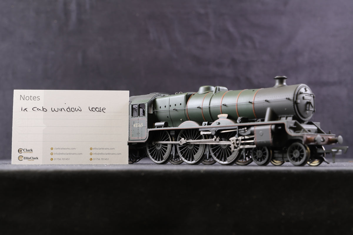 Bachmann OO Jubilee &#39;45565&#39; &#39;Victoria&#39; BR Lined Green L/C, Weathered