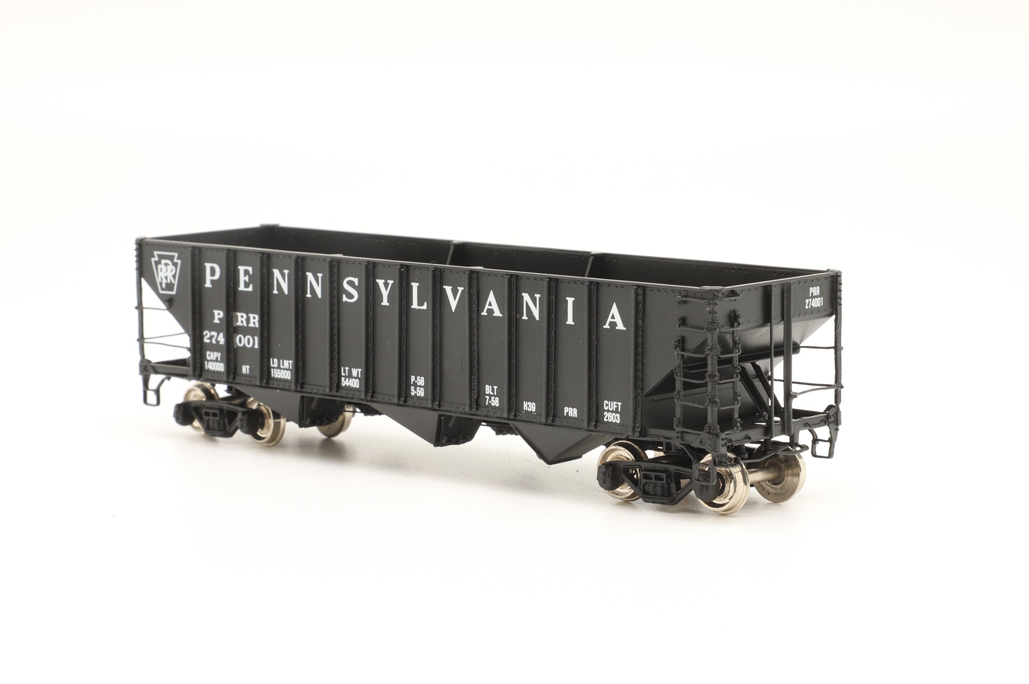 Oriental Limited HO Brass H-39 Pennsylvania Hopper Black '274001'