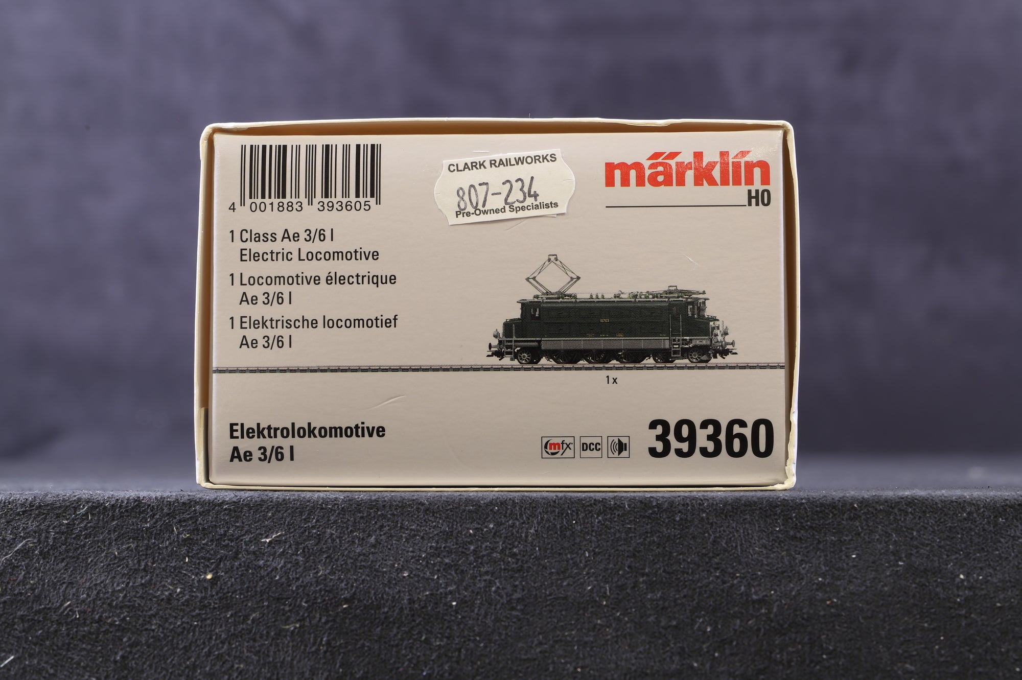 Marklin HO 39360 Class Ae 3/6 I Electric Locomotive DCC Sound