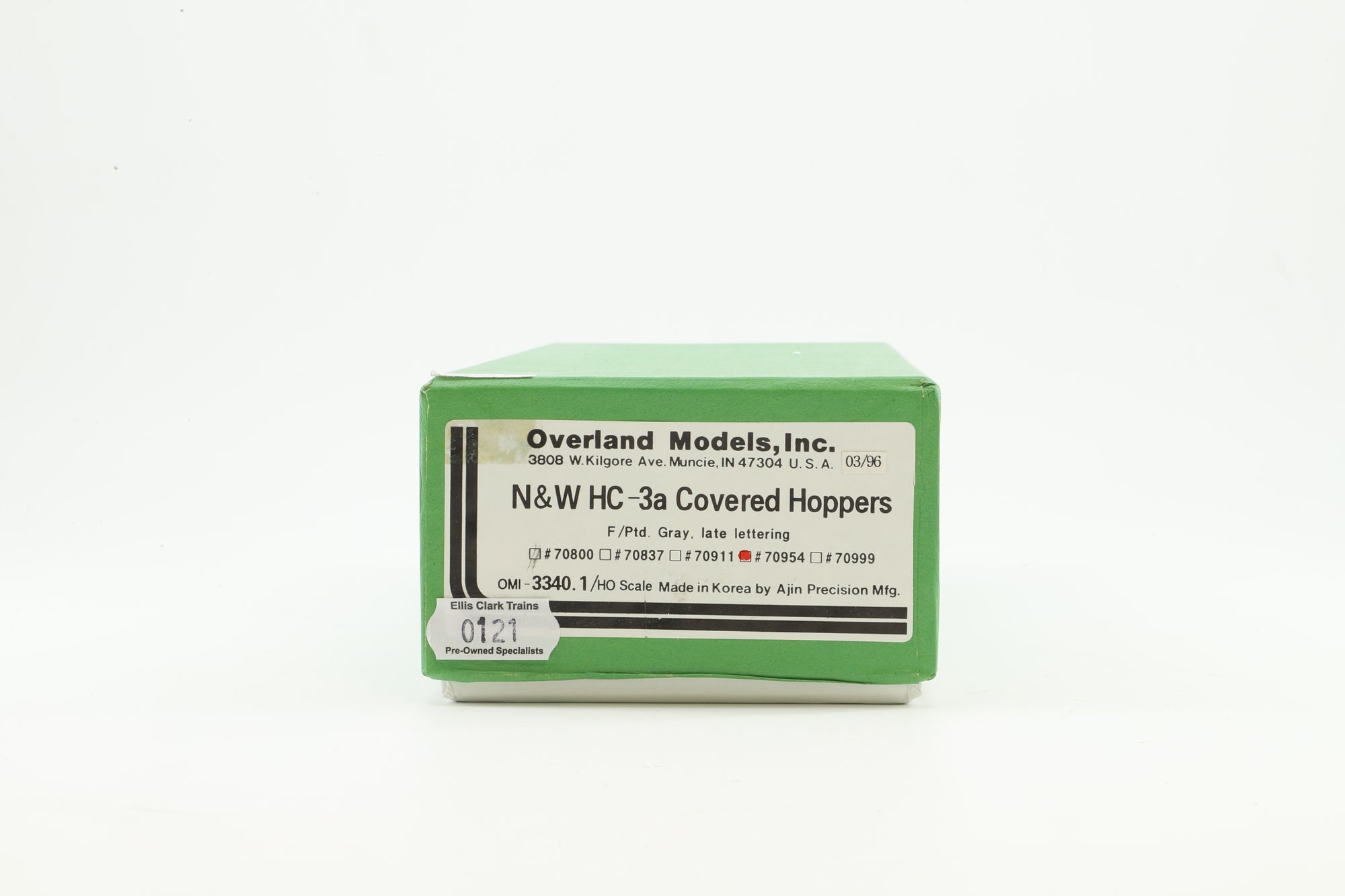 Overland Models HO Brass OMI-3340.1 Hopper Covered N&W Class HC-3a '70954'