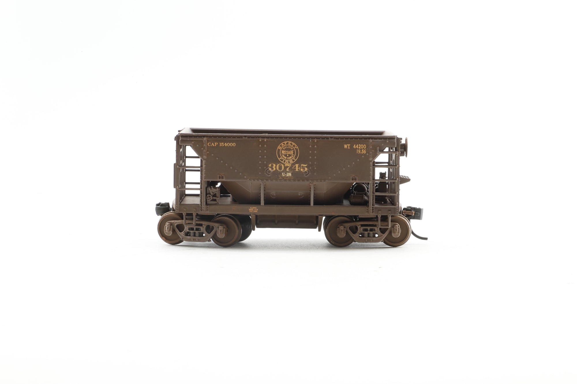 Walthers HO 910-58014 6-Pack of 24' Michigan Ore Cars in DMIR Brown - Pro-Customised/Weathered