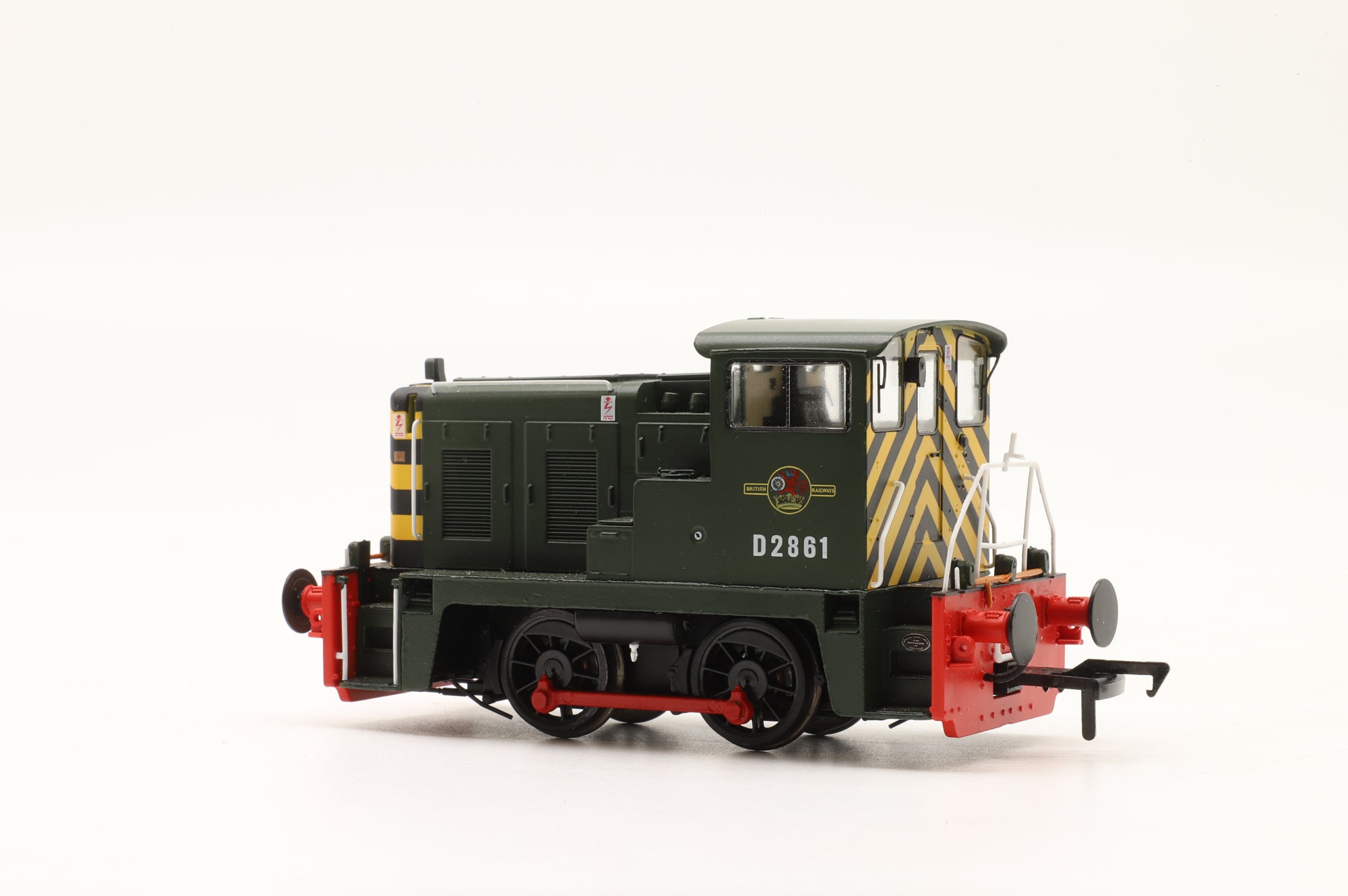 Heljan OO 2840 Class 02 D2861 in BR Green w/ Wasp Stripes