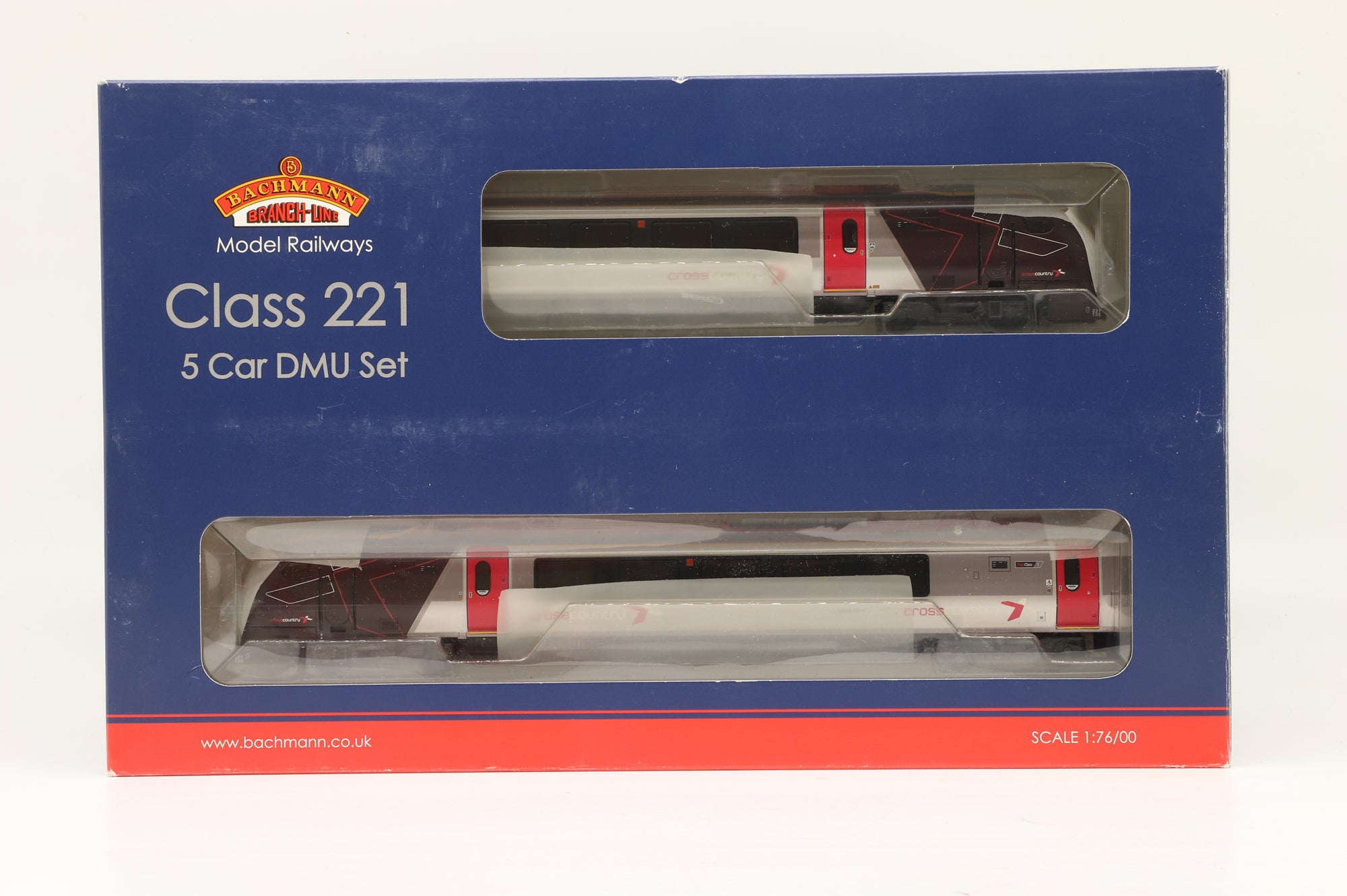Bachmann OO 32-628 Class 221 Voyager 5-Car Set 221135 in Cross Country Livery