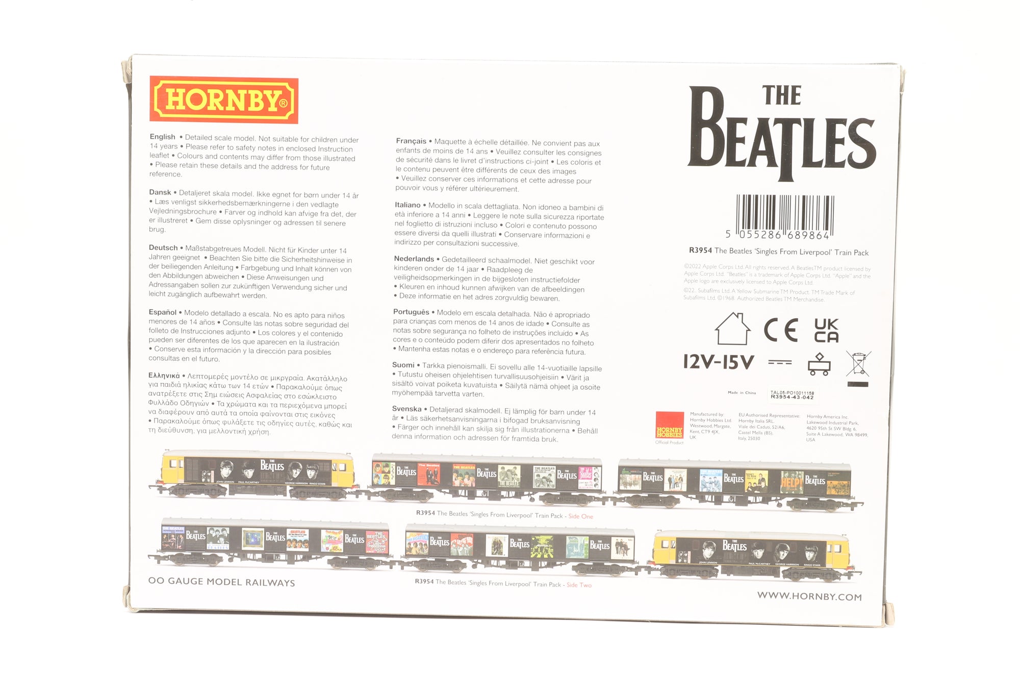 Hornby OO R3954 The Beatles 'Singles From Liverpool' Train Pack DCC Fitted