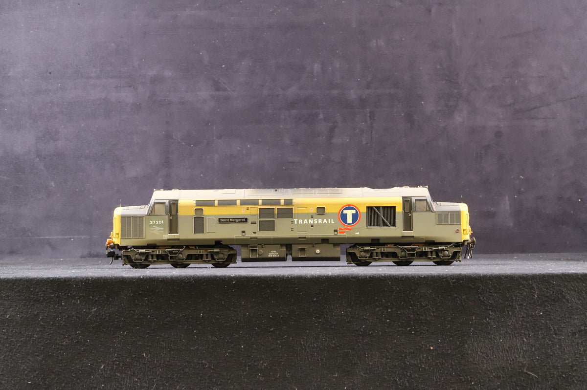 Bachmann OO 32-785DS Class 37 &#39;37201&#39; &#39;Saint Margaret&#39; Trainsrail Renumbered Weathered, DCC Sound