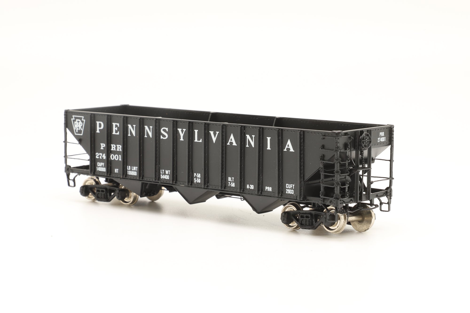 Oriental Limited HO Brass H-39 Pennsylvania Hopper Black '274001'