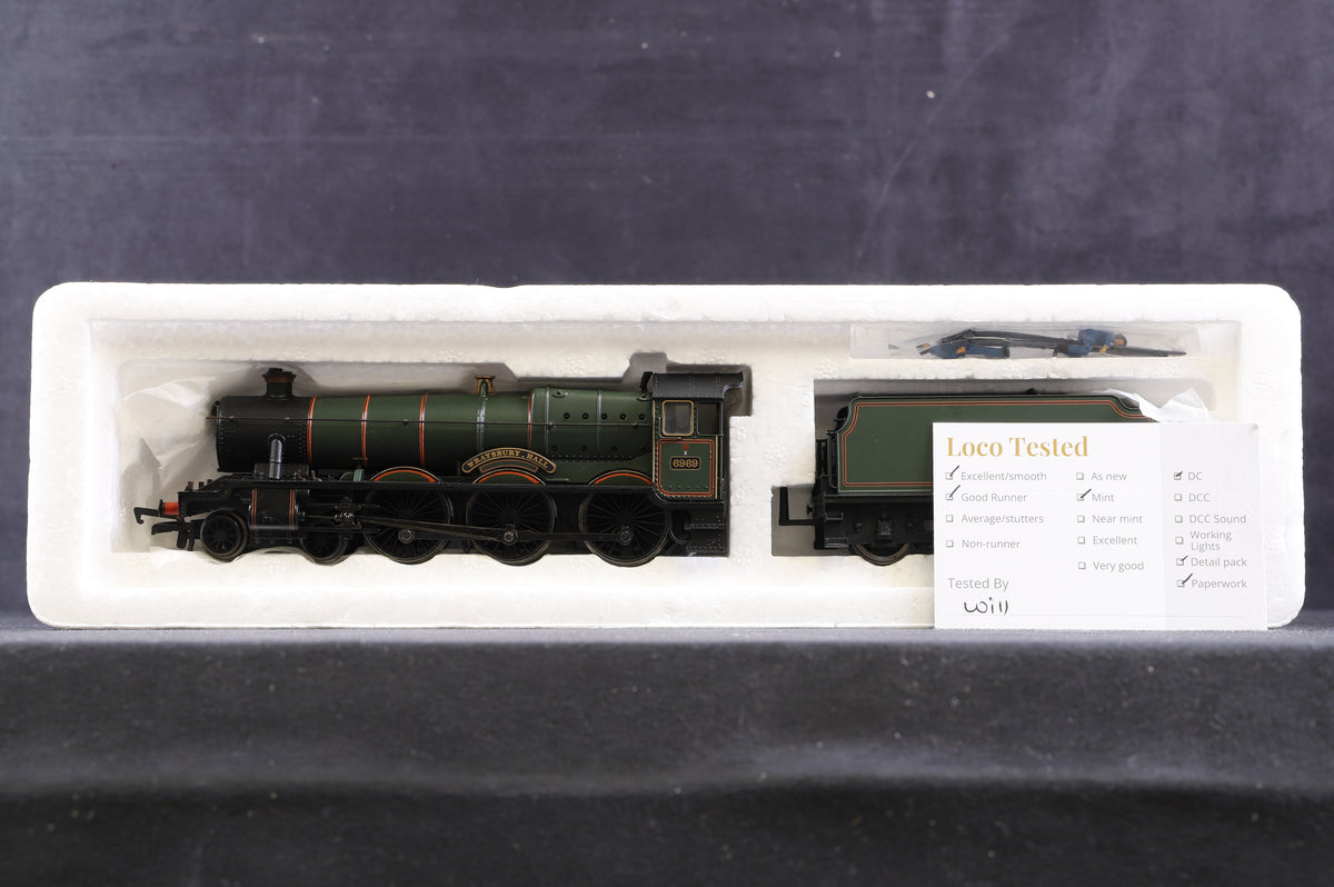 Bachmann OO 31-778 Modified Hall &#39;6969&#39; &#39;Wraysbury Hall&#39; BR Green E/Emblem