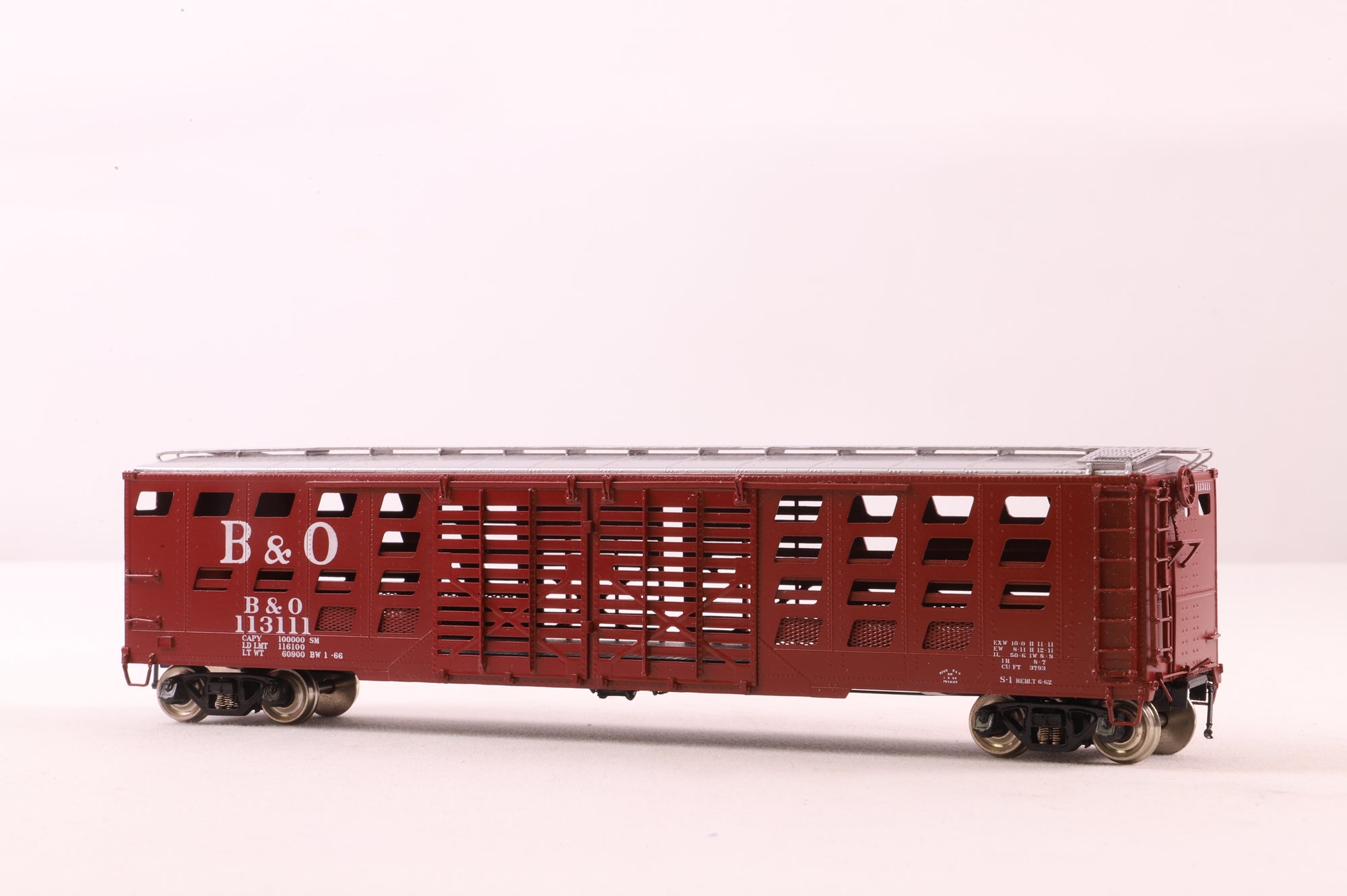 Key Imports HO Brass Stock Car B&O Class S-1 DeLuxe Cattle Brown '113110'