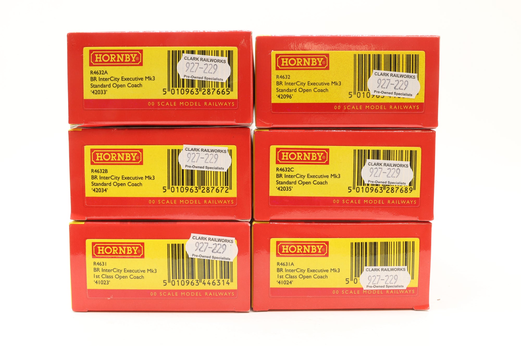 Hornby OO Rake Of 6 Mk3 Coaches BR Intercity Inc. R4632, R4632C, R4631A, R4632A, R4632B & R4631