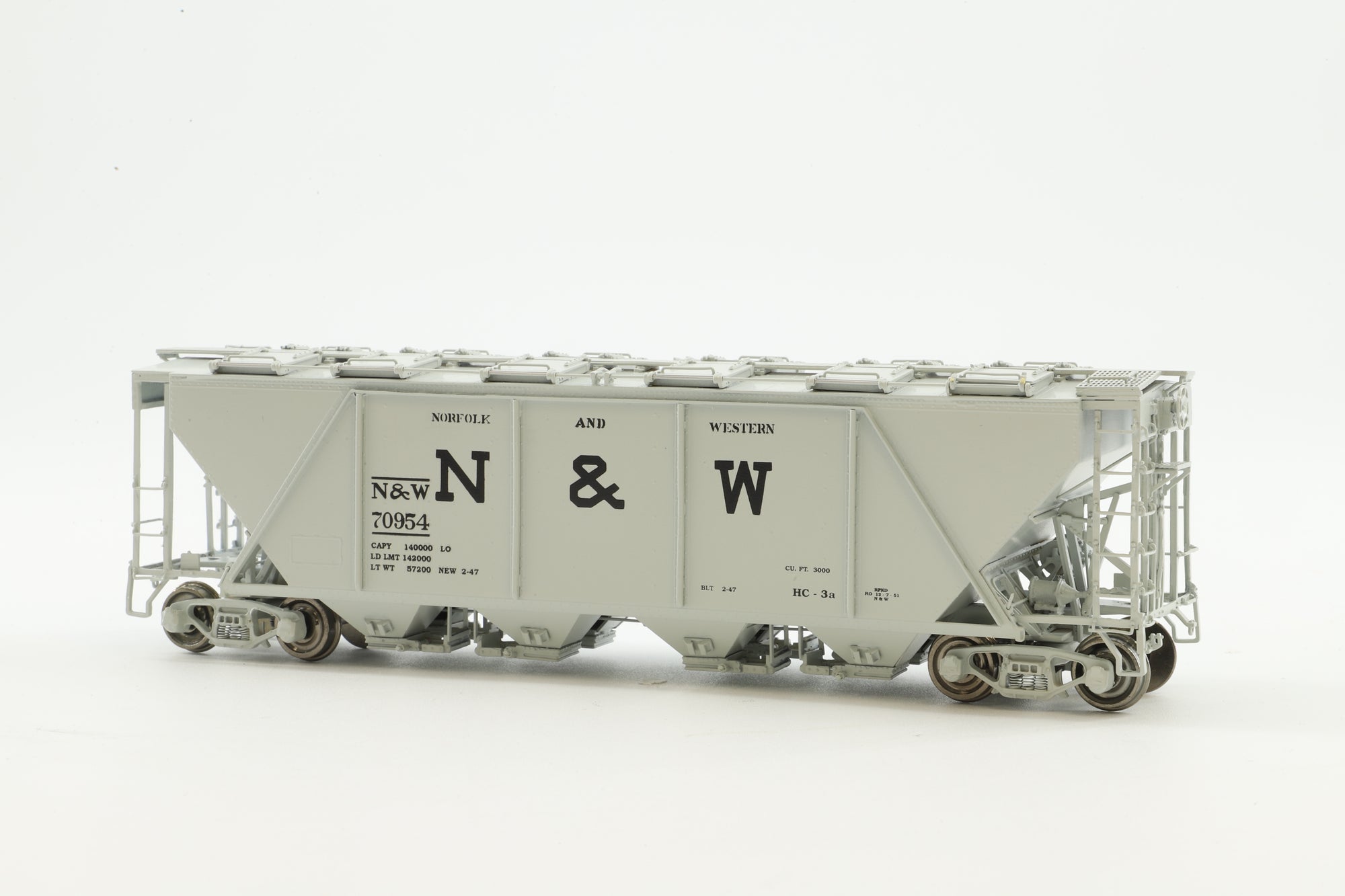 Overland Models HO Brass OMI-3340.1 Hopper Covered N&W Class HC-3a '70954'