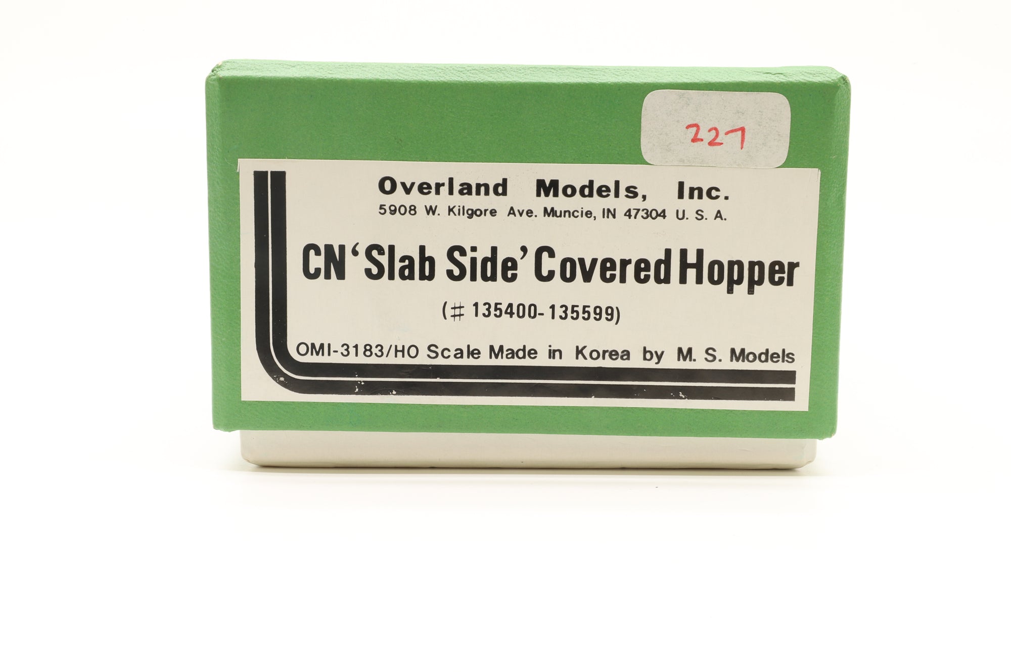 Overland Models HO Brass 3184 CN 'Slab Side' Covered Hopper Unpainted
