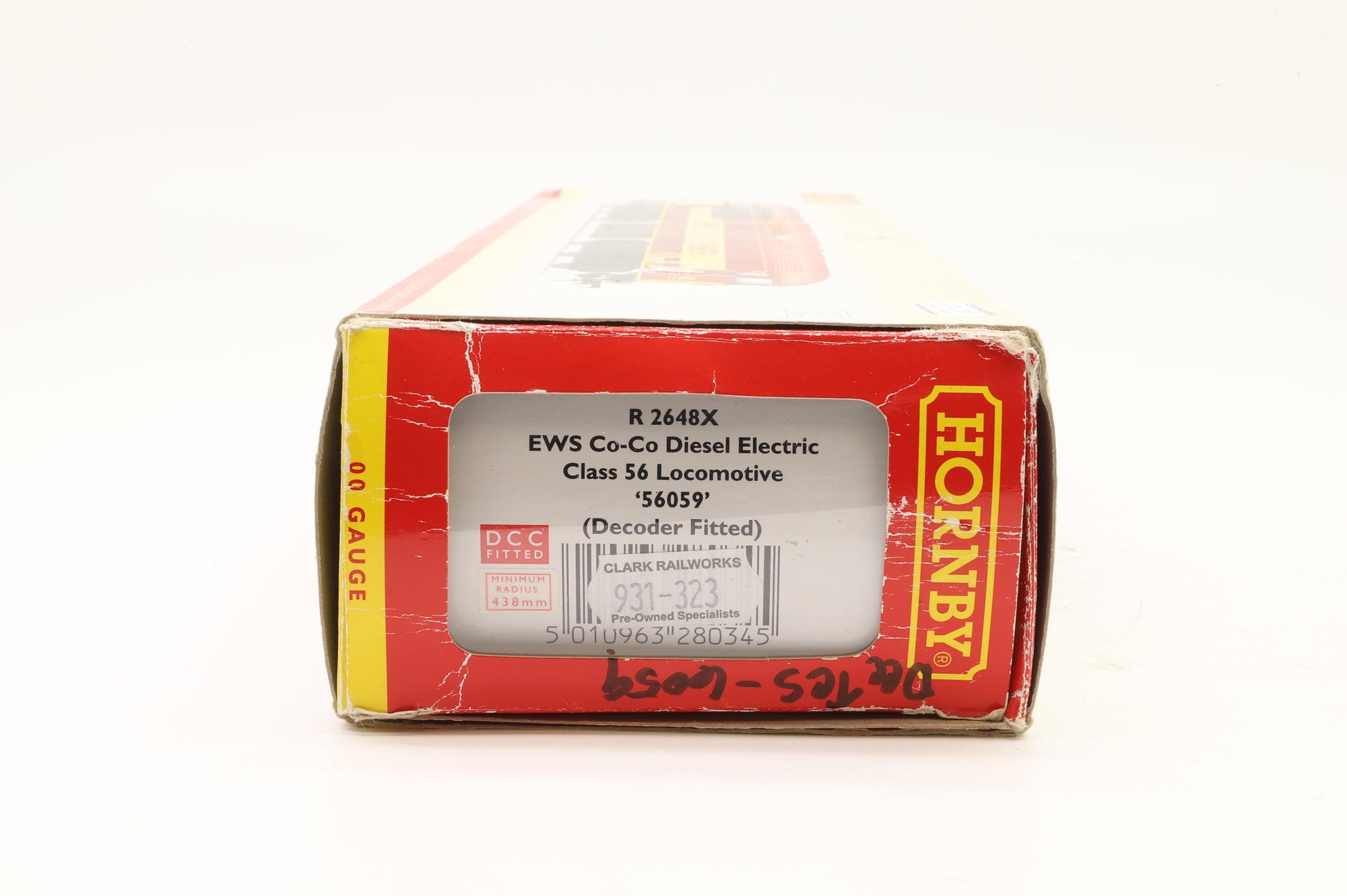 Hornby OO R2648X Class 56 56059 in EWS Livery – Weathered