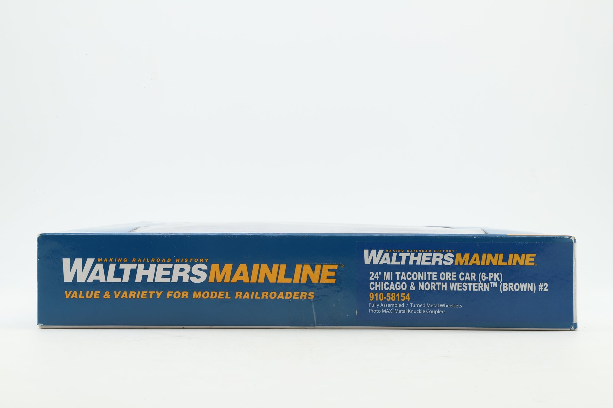 Walthers HO 6-Pack of 24' Michigan Ore Cars in DMIR Brown/Yellow - Pro-Weathered/Customised