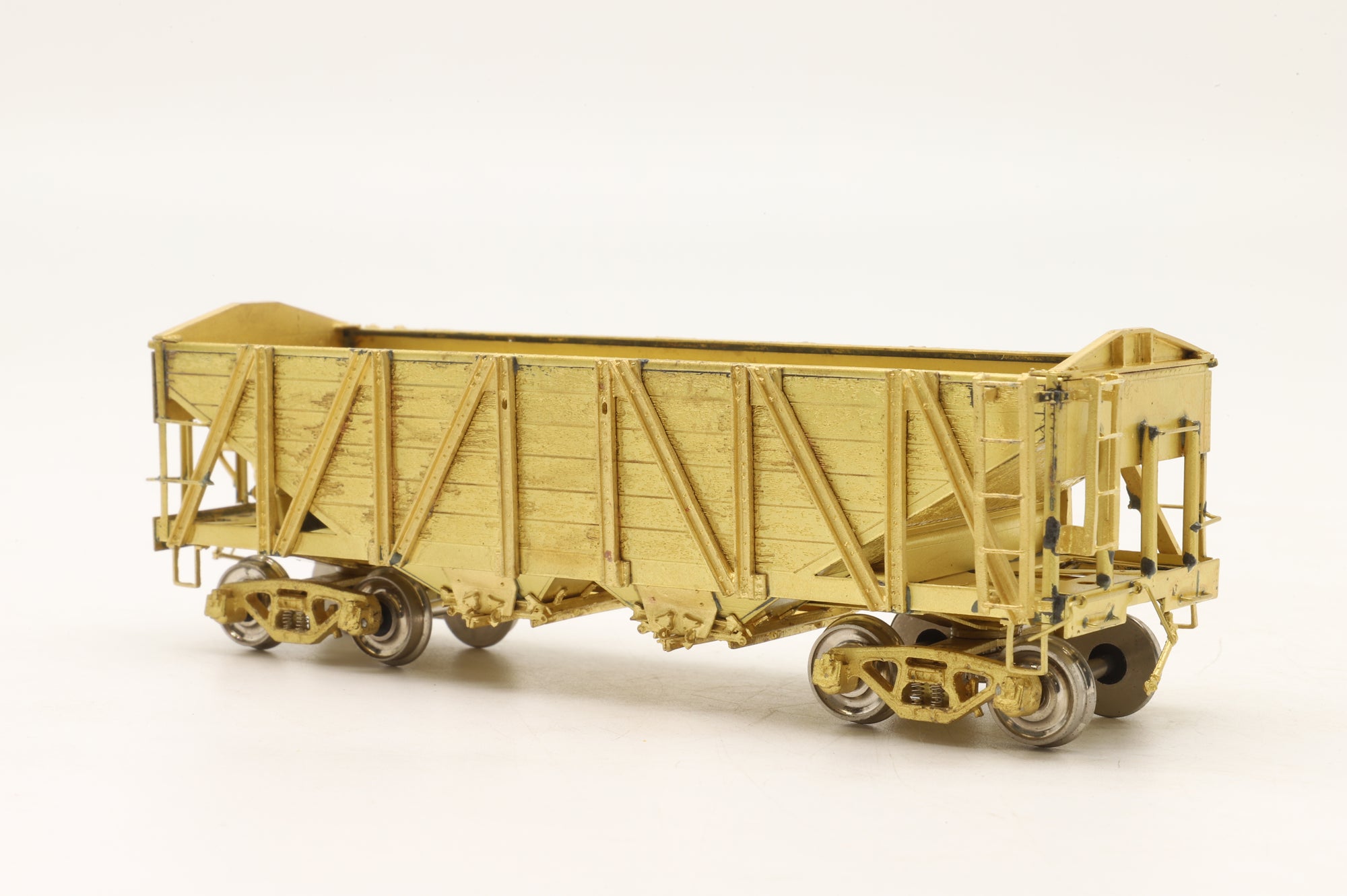 Old & Weary Car Shop HO Brass OWCS 1000 Two Bay Composite Hopper Wagon Unpainted