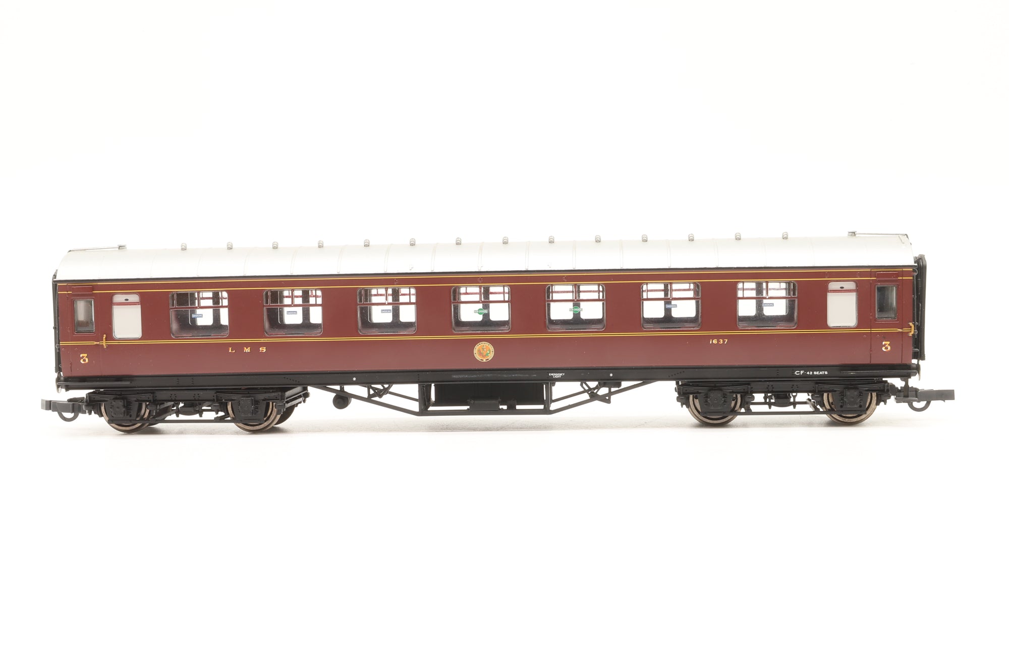 Hornby OO Rake of 6 LMS Coaches, DCC Lighting Fitted