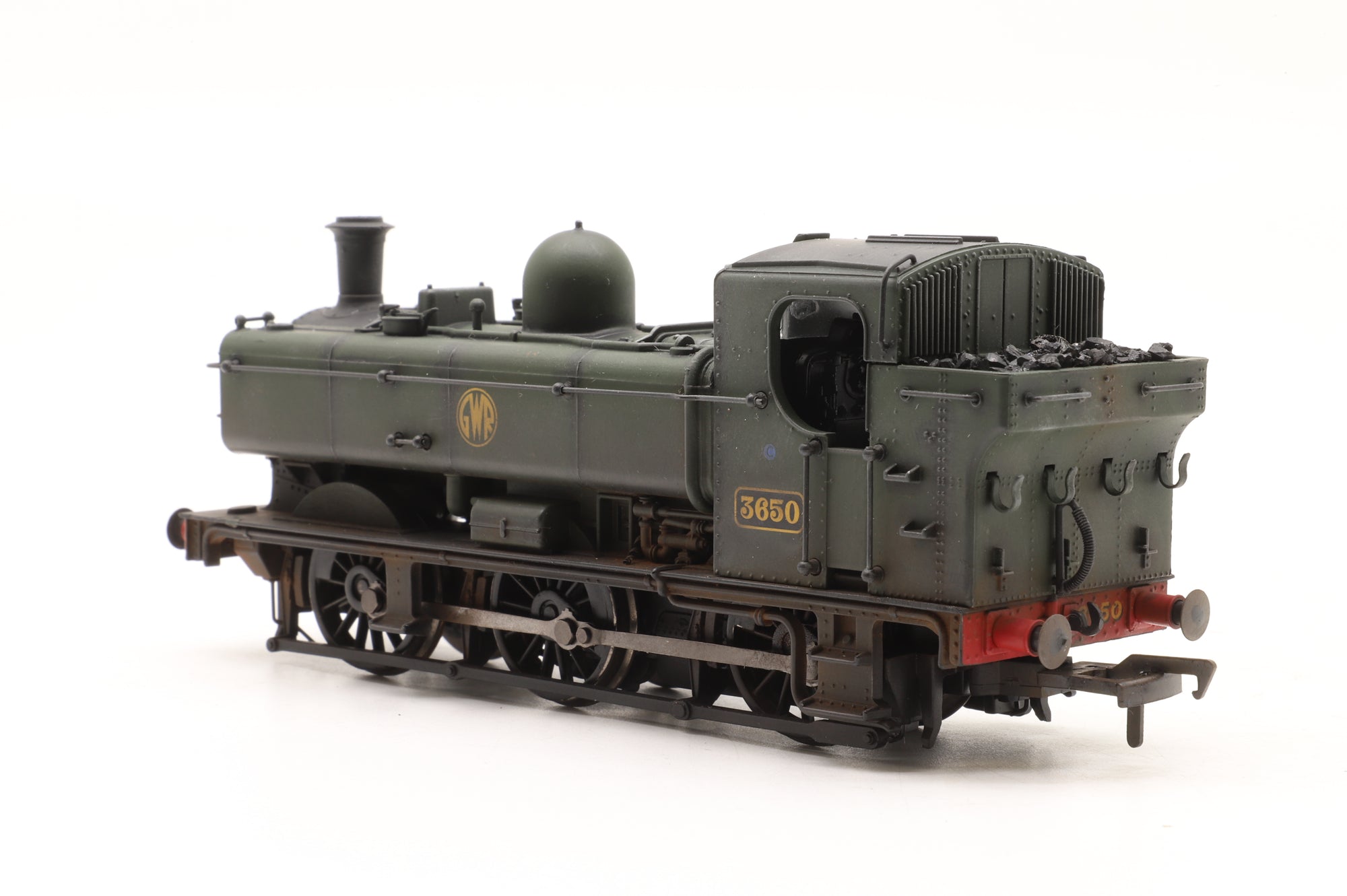 Bachmann OO 32-198 GWR 8750 Tank '3650' GWR Green Shirt button Weathered DCC Fitted