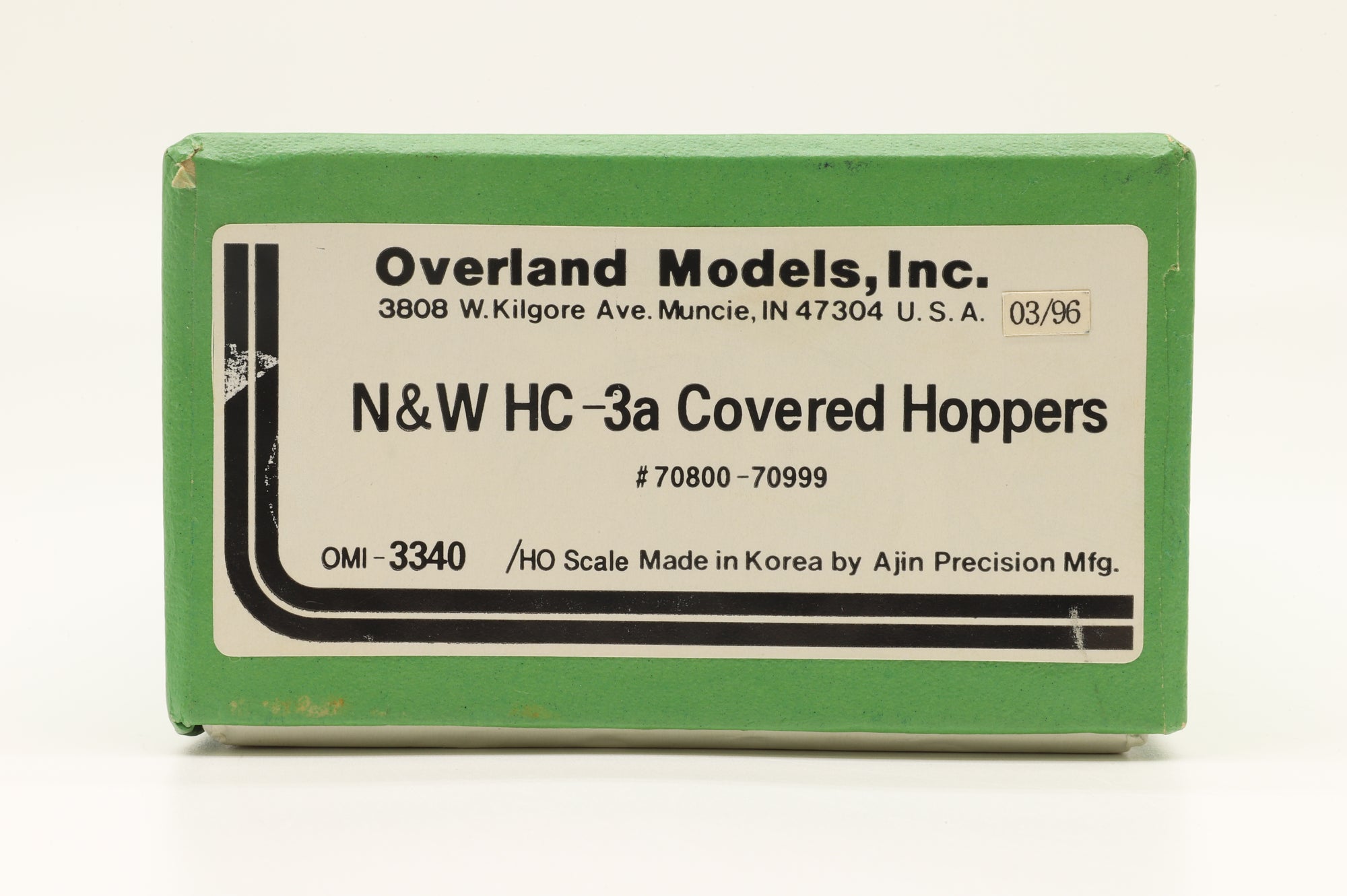 Overland Models/Ajin HO OMI-3340 N&W HC-3a Covered Hoppers #70800 - 70999, Unpainted Brass
