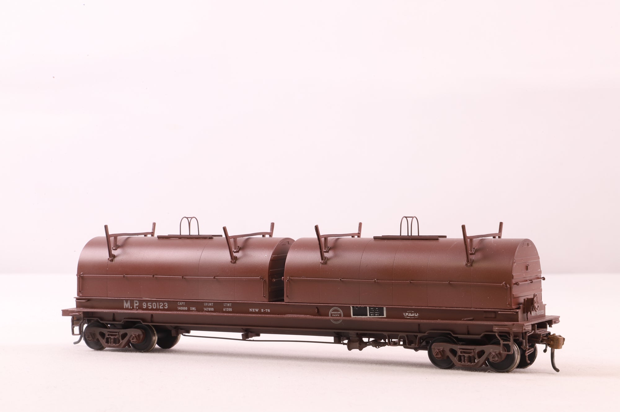 Overland Models HO Brass OMI-1357 Thrail Coil Steel Car No.950123  in Missouri Pacific Brown