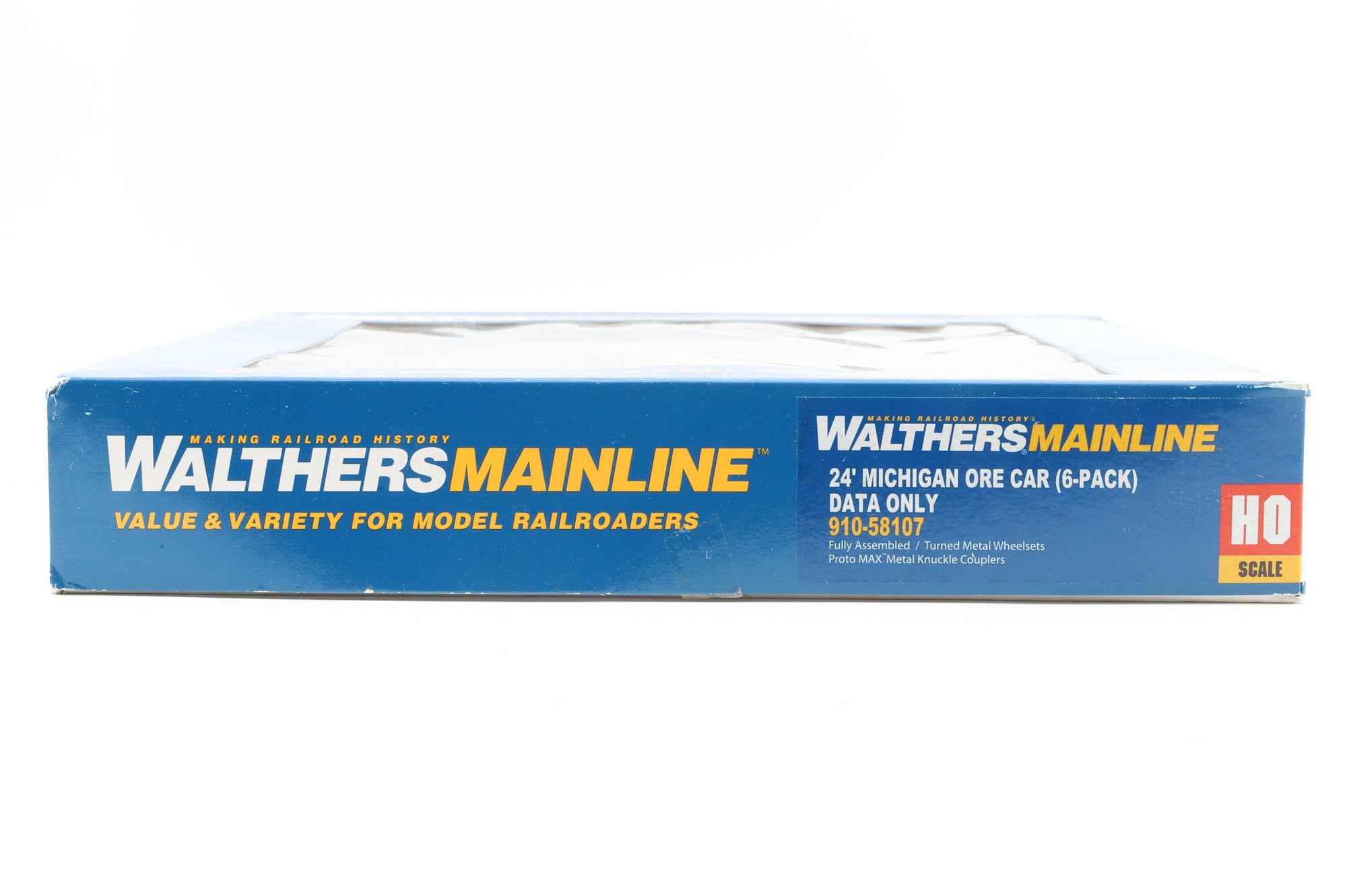 Walthers HO 910-58107 6-Pack of 24' Michigan Ore Cars in DMIR Brown - Pro-Customised/Weathered
