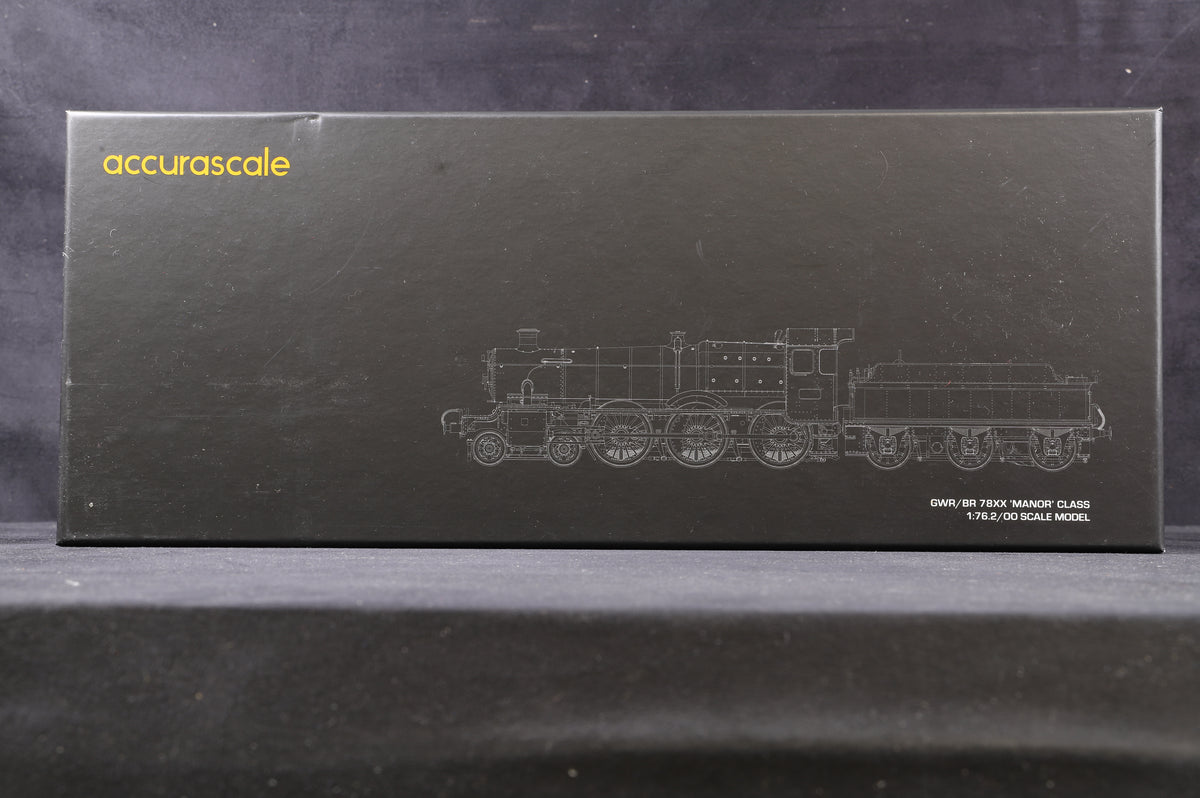 Accurascale OO ACC2500 GWR Manor &#39;7810&#39; &#39;Draycott Manor&#39; BR Lined Green E/C