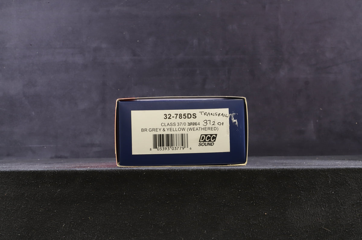 Bachmann OO 32-785DS Class 37 &#39;37201&#39; &#39;Saint Margaret&#39; Trainsrail Renumbered Weathered, DCC Sound
