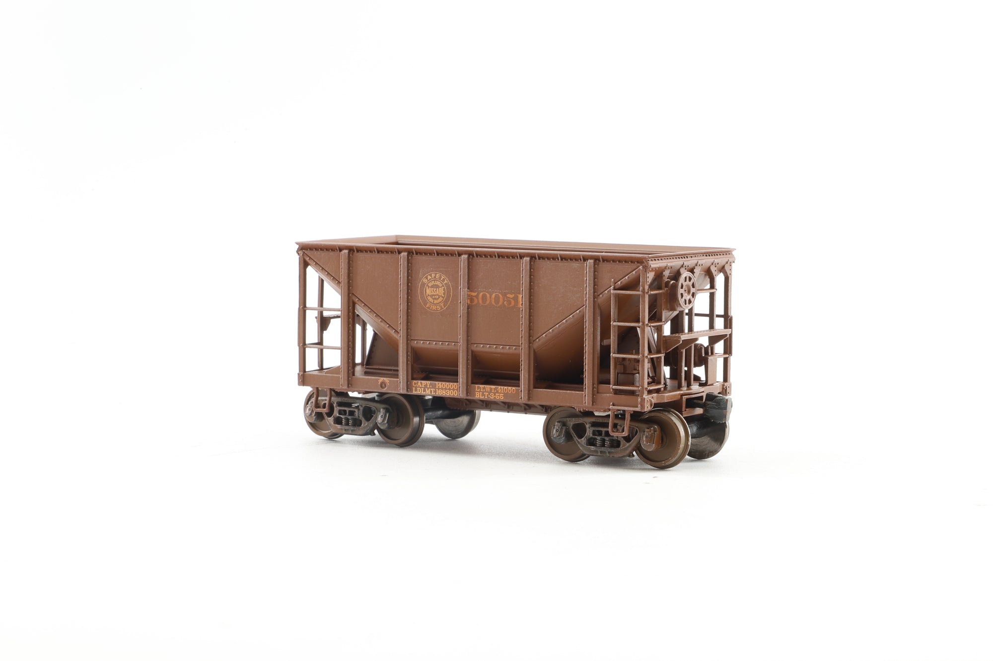 Walthers HO 910-58107 6-Pack of 24' Michigan Ore Cars in DMIR Brown - Pro-Customised/Weathered