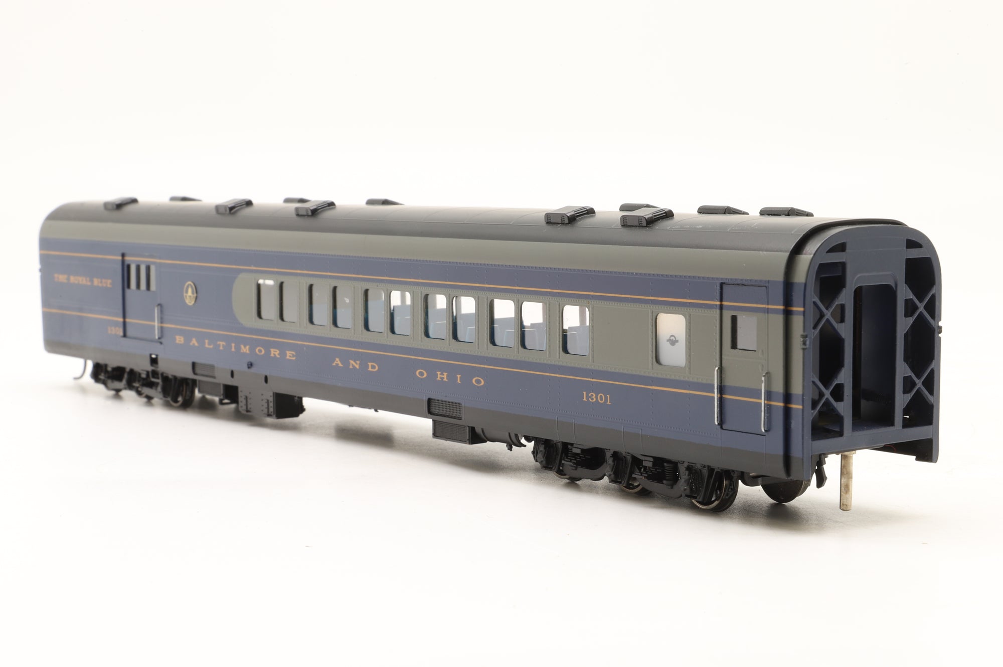 MTS Imports HO Brass Baltimore & Ohio Passenger Car Set 'The Royal Blue' Factory Painted