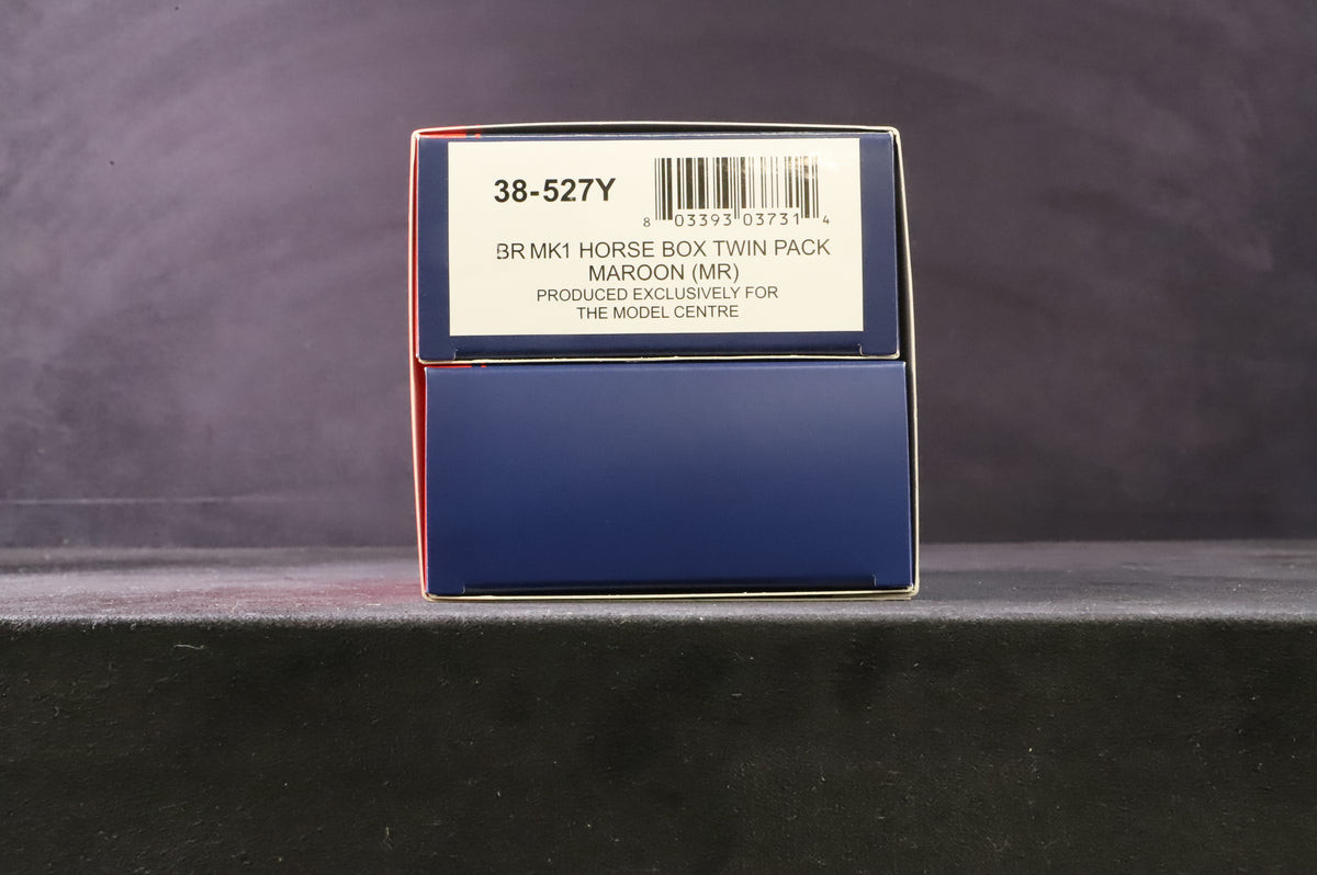 Bachmann OO 38-527Y BR Mk1 Horse Box Twin Pack Maroon MR Excl. TMC