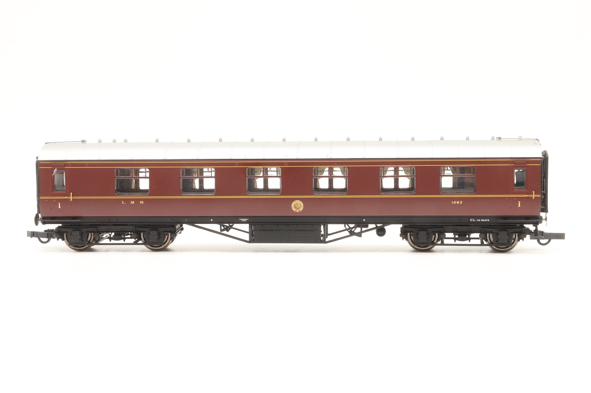 Hornby OO Rake of 6 LMS Coaches, DCC Lighting Fitted
