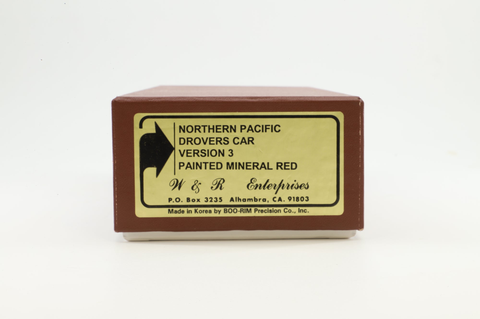 W&R Enterprises HO Brass 3235 Drovers Car NP v3  Mineral Red '2070'