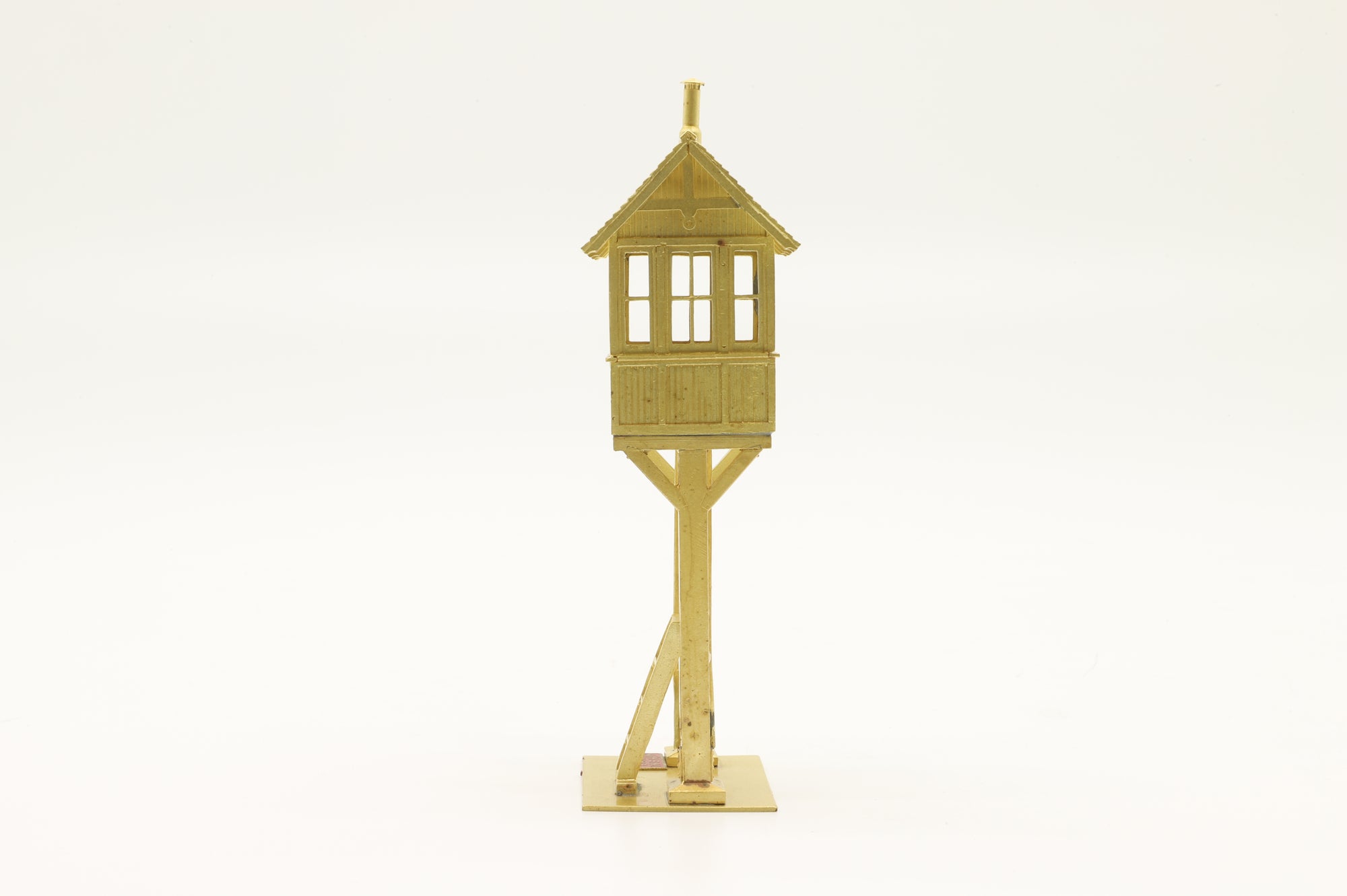 Overland Models HO Brass OMI-3242 Elevated Crossing Shanty Unpainted